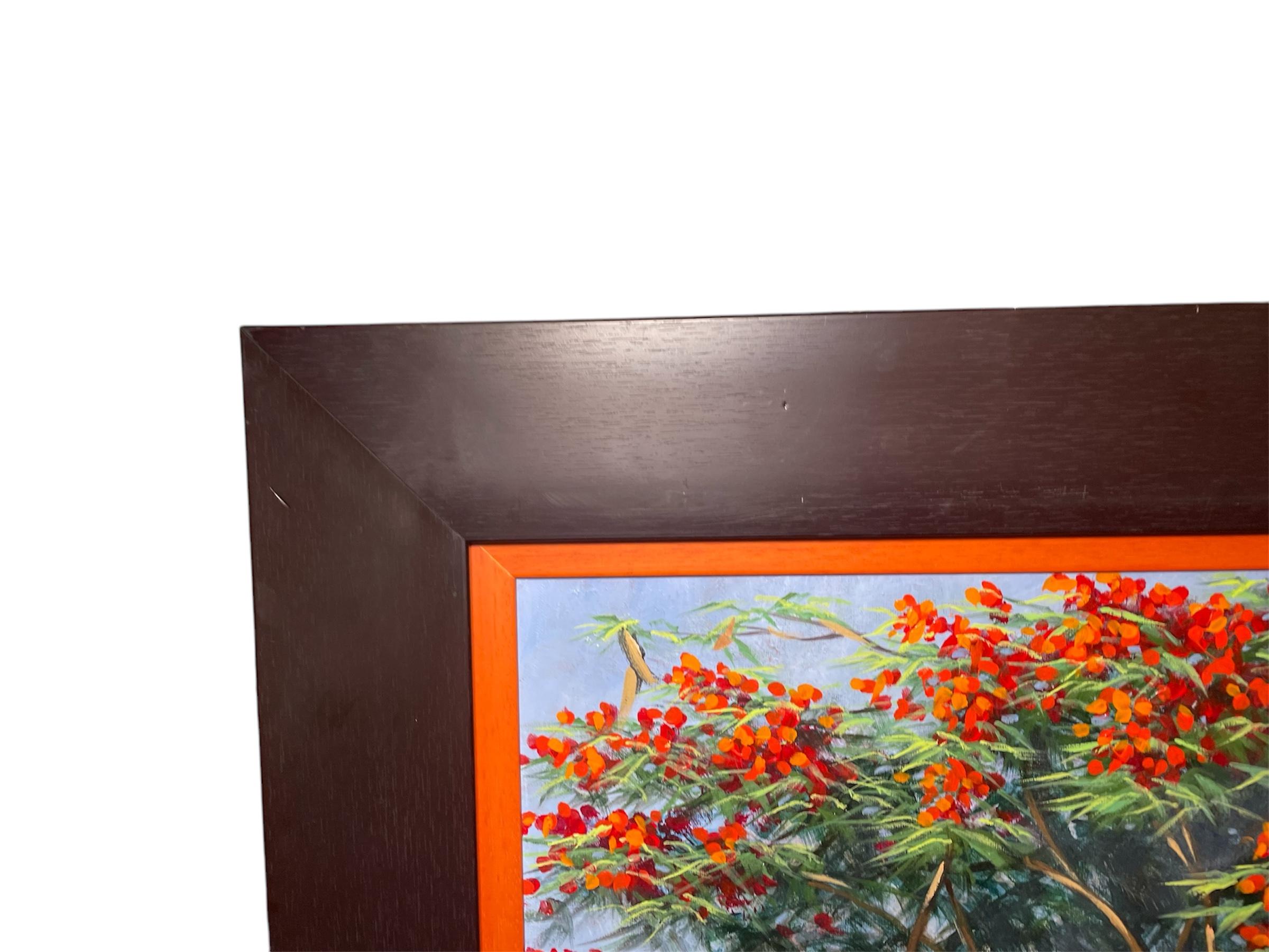 Jorge Romeros Ölgemälde eines flamboyanten Baumes im Angebot 9
