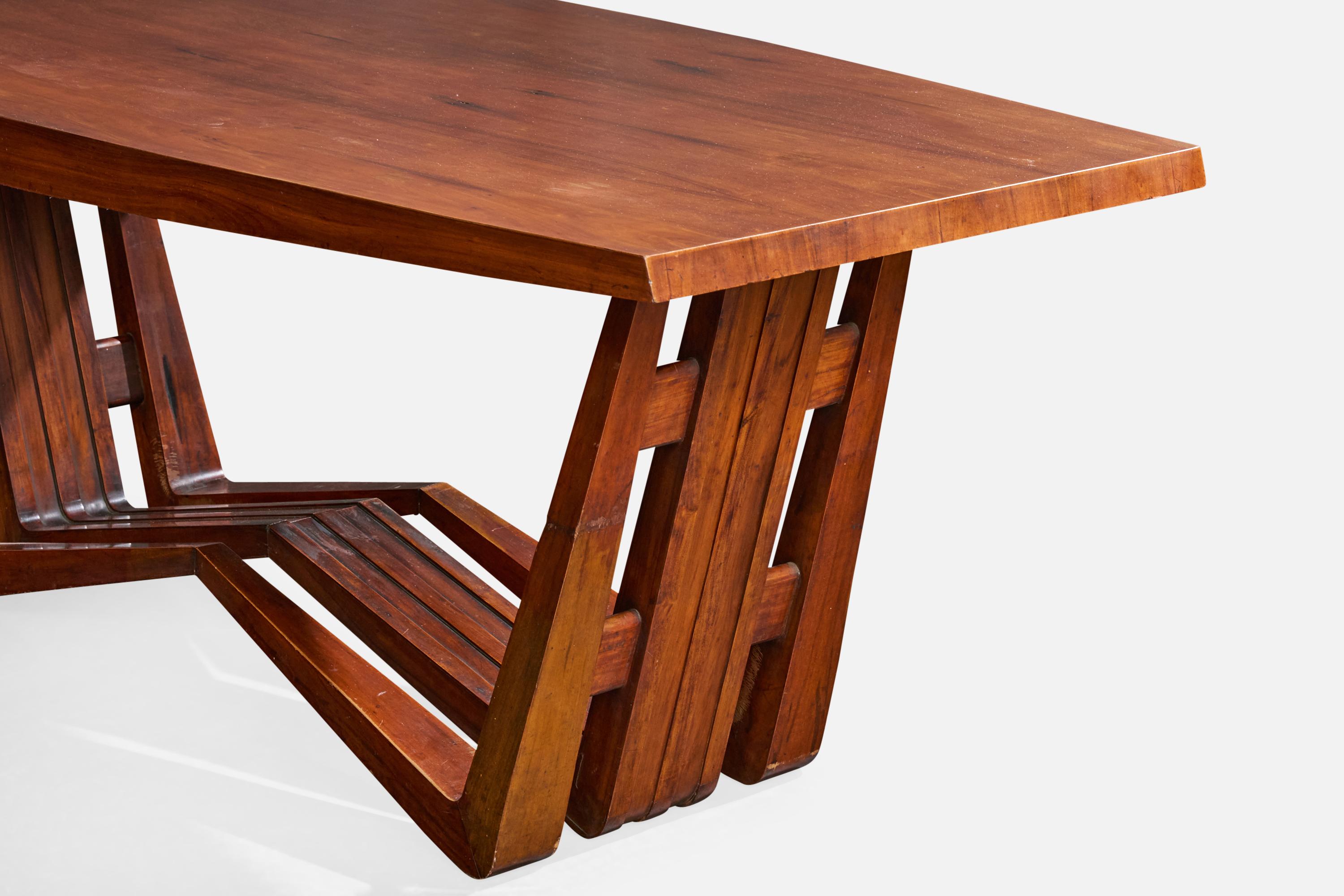 Mid-Century Modern Jorge Schenaider, Table de salle à manger, Wood, Brésil, années 1960 en vente