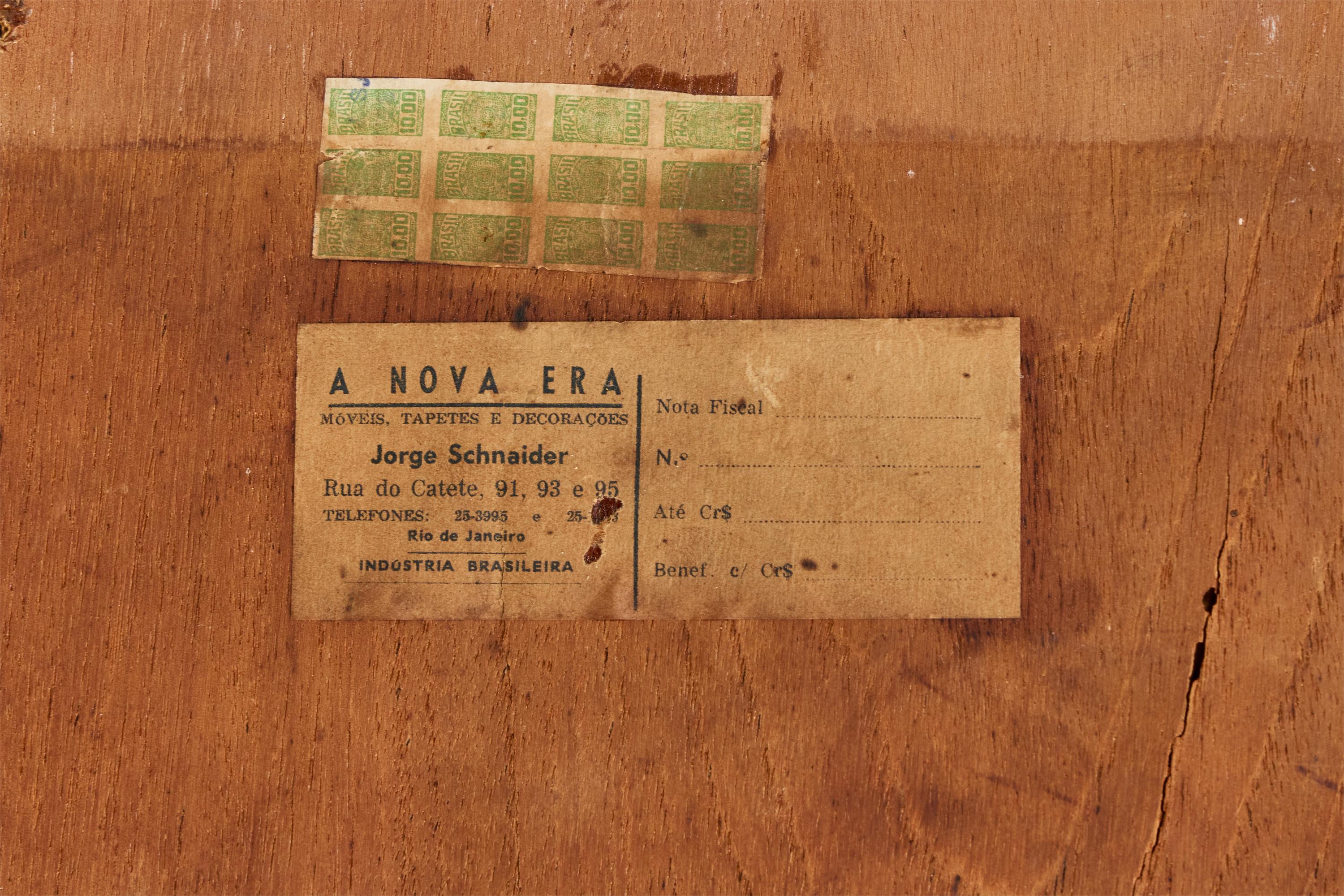 Milieu du XXe siècle Jorge Schenaider, Table de salle à manger, Wood, Brésil, années 1960 en vente