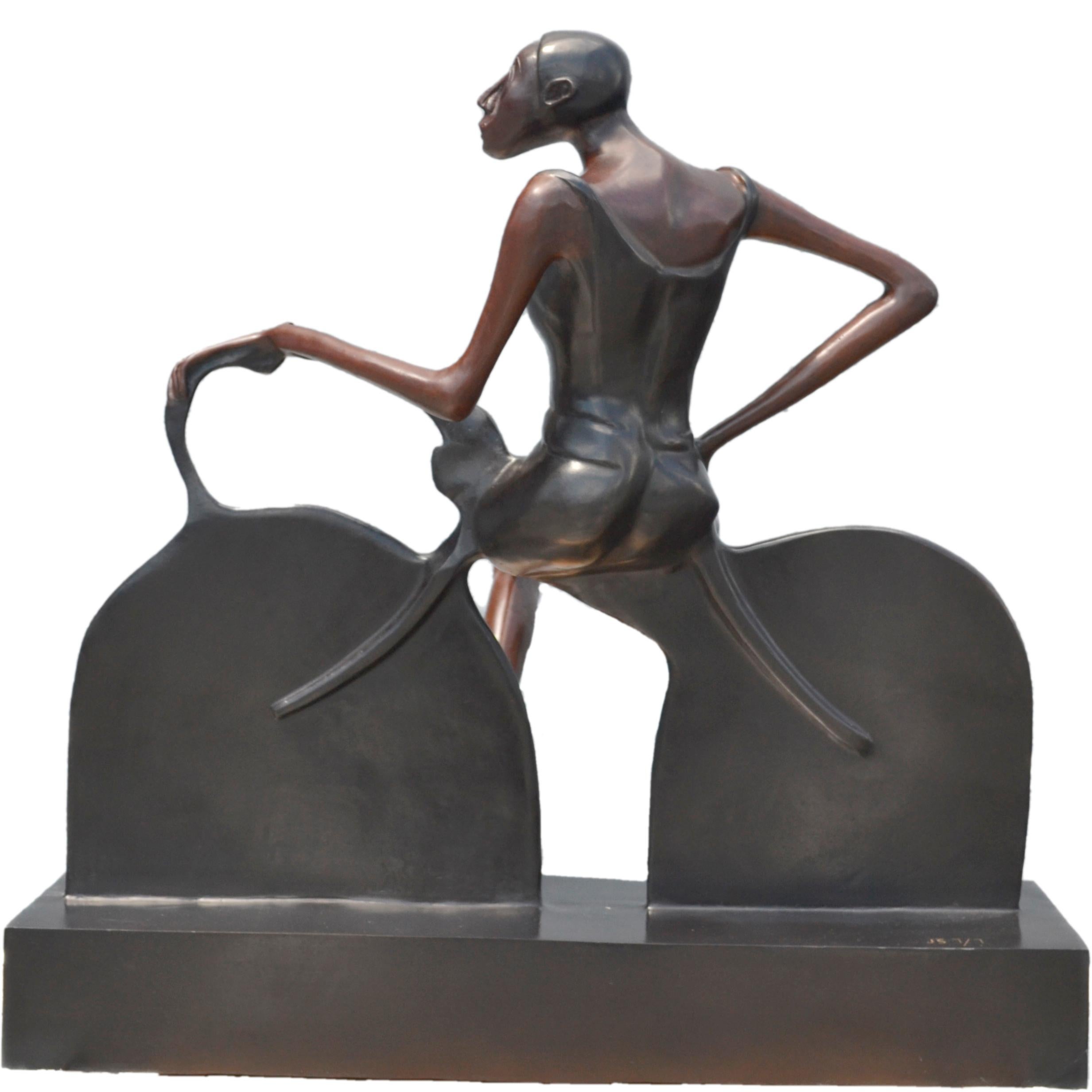 Jorge Seguí, Ciclista IX, Bronze, Edition 7/7, 1990-1995 - Contemporary Sculpture by Jorge Seguí 
