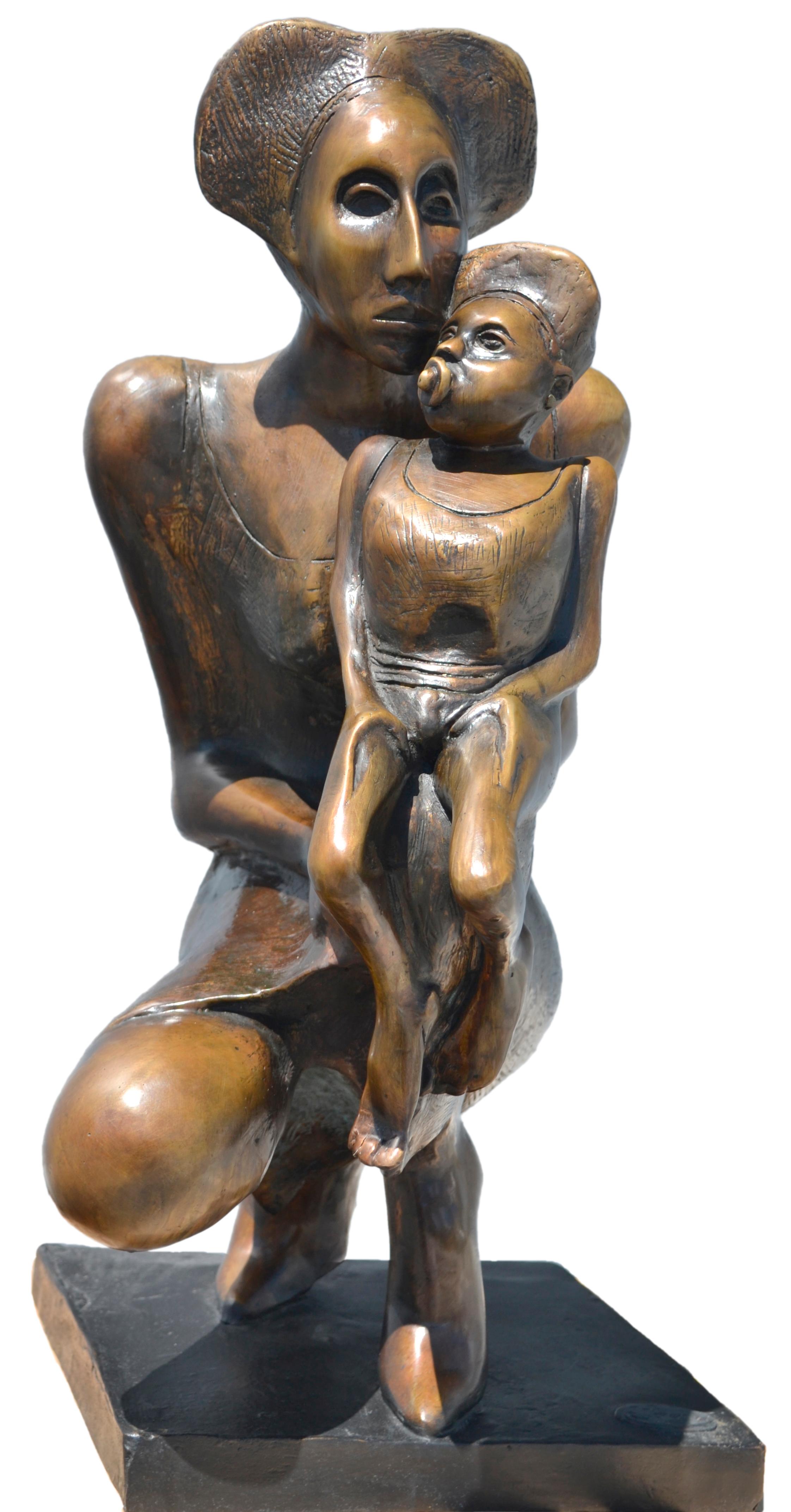 Jorge Segu, Esperansilla, Bronze, Édition 1/7, 2003 - Or Figurative Sculpture par Jorge Seguí 