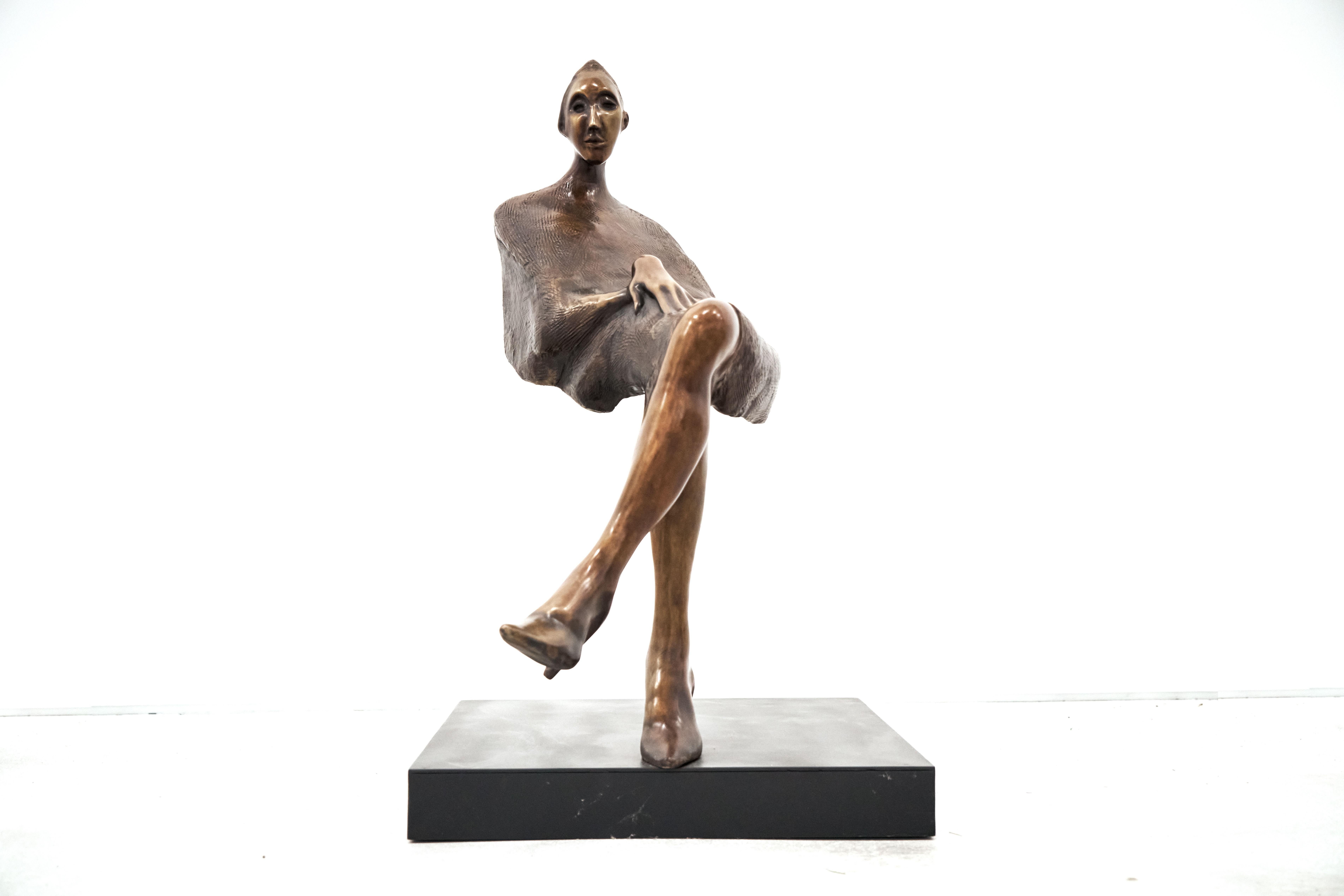 Figurative Sculpture Jorge Seguí  -  Jorge Segu,  Ilusion silla, 2000, bronze, édition de 7 exemplaires, 78 x 90 x 33 cm 