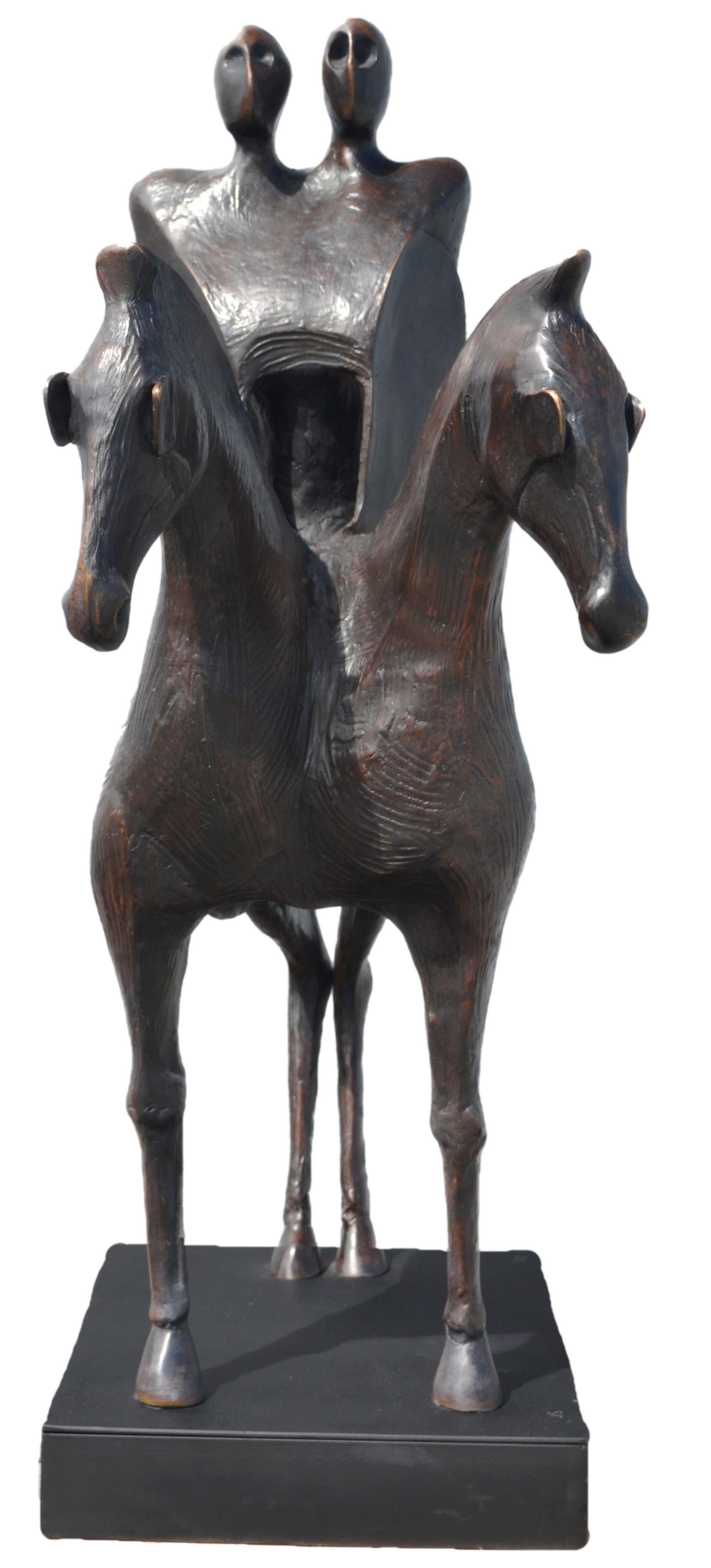 Jorge Seguí,  Falsos Heroes en Caballos Míticos, 2010-2013, Bronze, Edition 1/7  - Sculpture by Jorge Seguí 