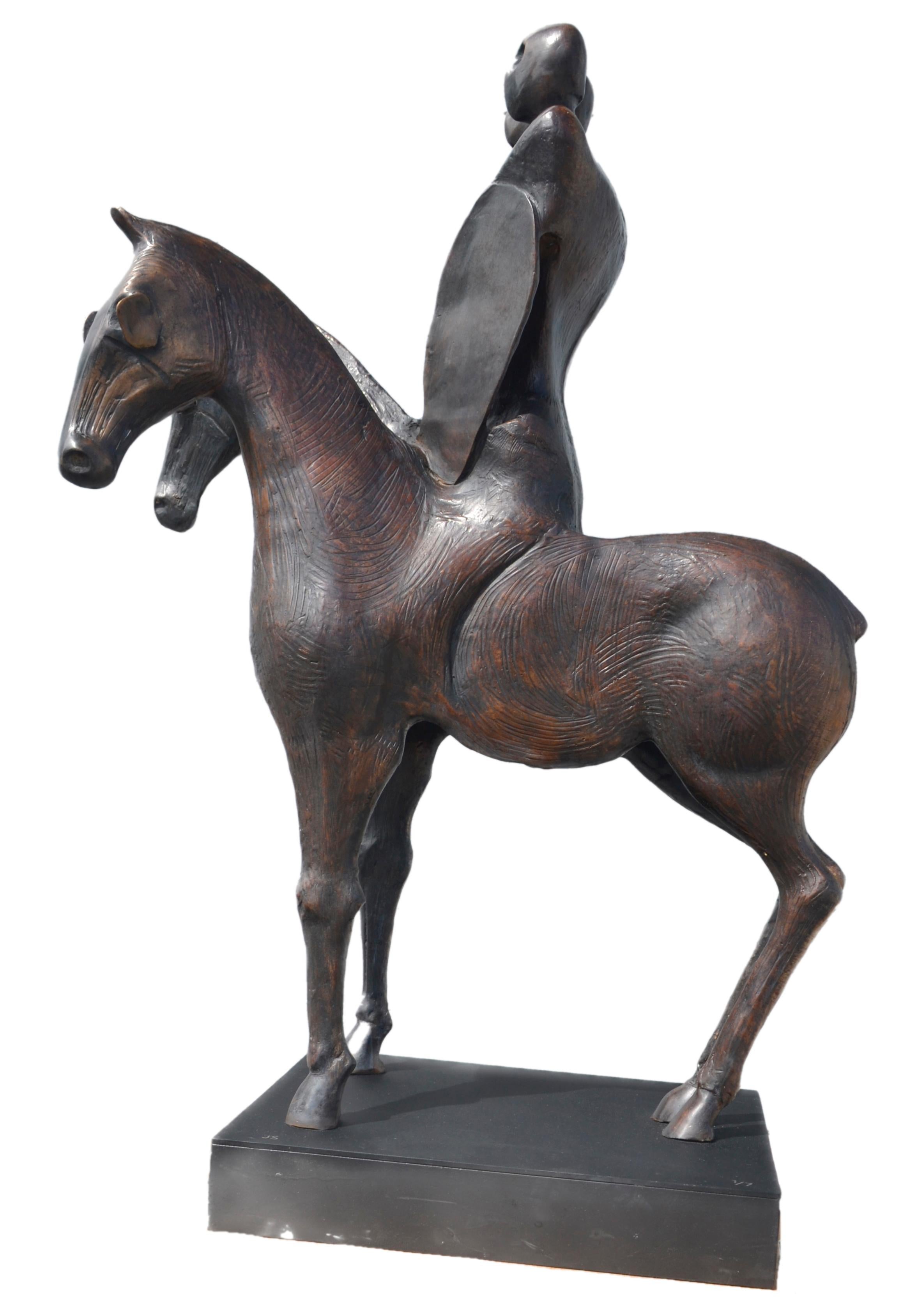 Jorge Seguí,  Falsos Heroes en Caballos Míticos, 2010-2013, Bronze, Edition 1/7  - Contemporary Sculpture by Jorge Seguí 