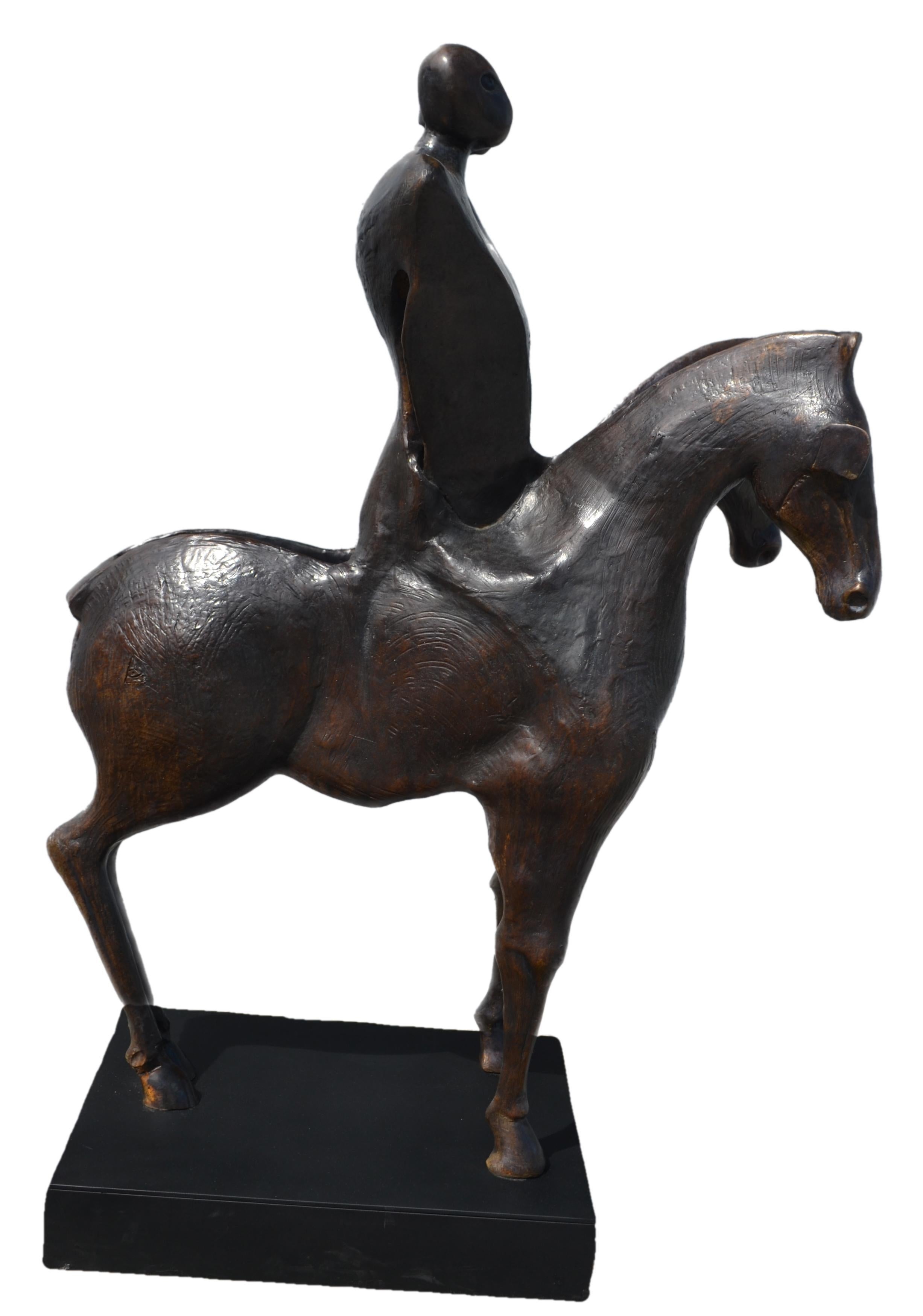 Jorge Segu, Falsos Heroes en Caballos Mticos, Bronze, Auflage 1/7, 2010-2013 (Gold), Figurative Sculpture, von Jorge Seguí 