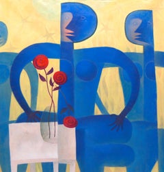 Cubist Abstract Mexican Dama Azul