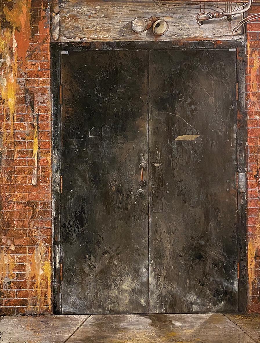 Jorge Yances Abstract Painting - Back Door 