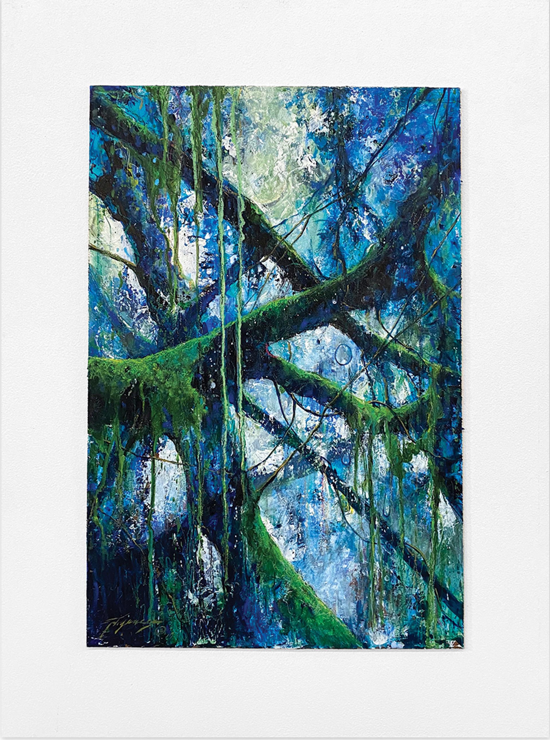 Jorge Yances Abstract Painting - Ceiba Tree