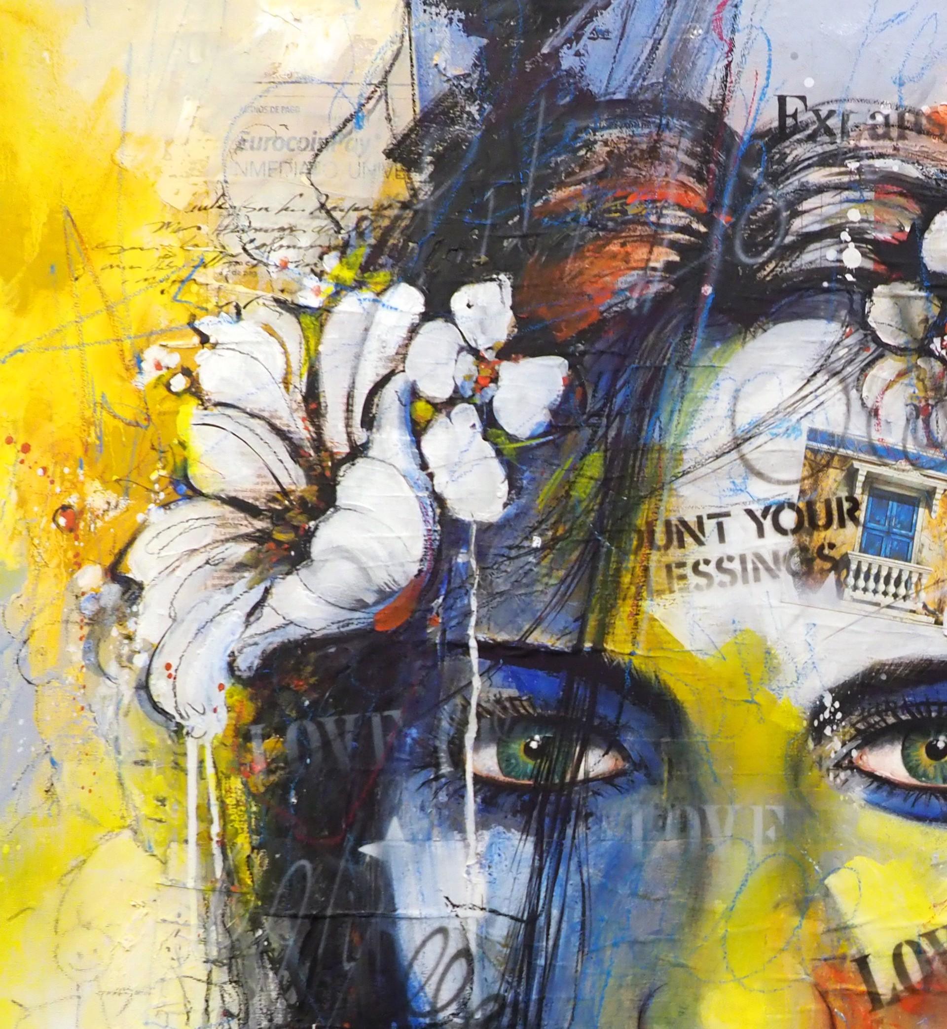 Conta le tue benedizioni - Painting Contemporaneo di Jorge Yances