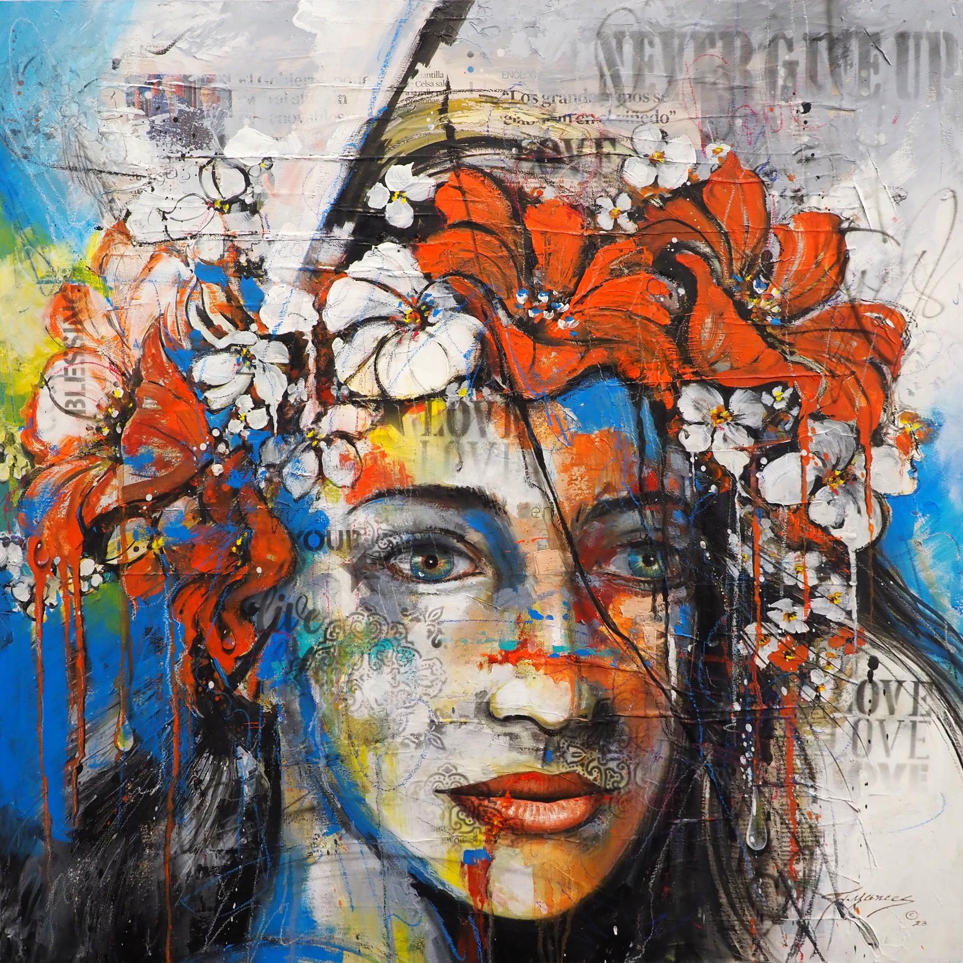 Figurative Painting di Jorge Yances - Non arrenderti mai