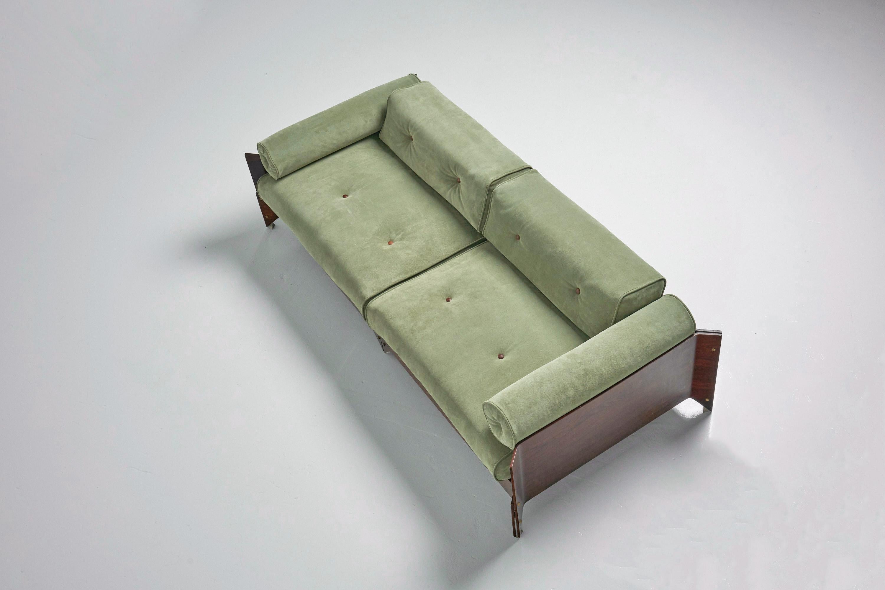 Brazilian Jorge Zalszupin Brasiliana sofa L'Atelier Brazil 1959 For Sale