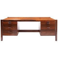 Vintage Jorge Zalszupin Brazilian Rosewood Executive Desk Produced by L
Atelier