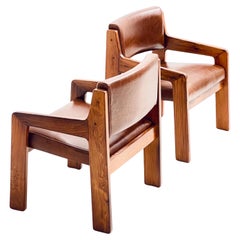 Jorge Zalszupin Caviuna Arm Chairs from 'Hotel Nacional' in Rio de Janeiro