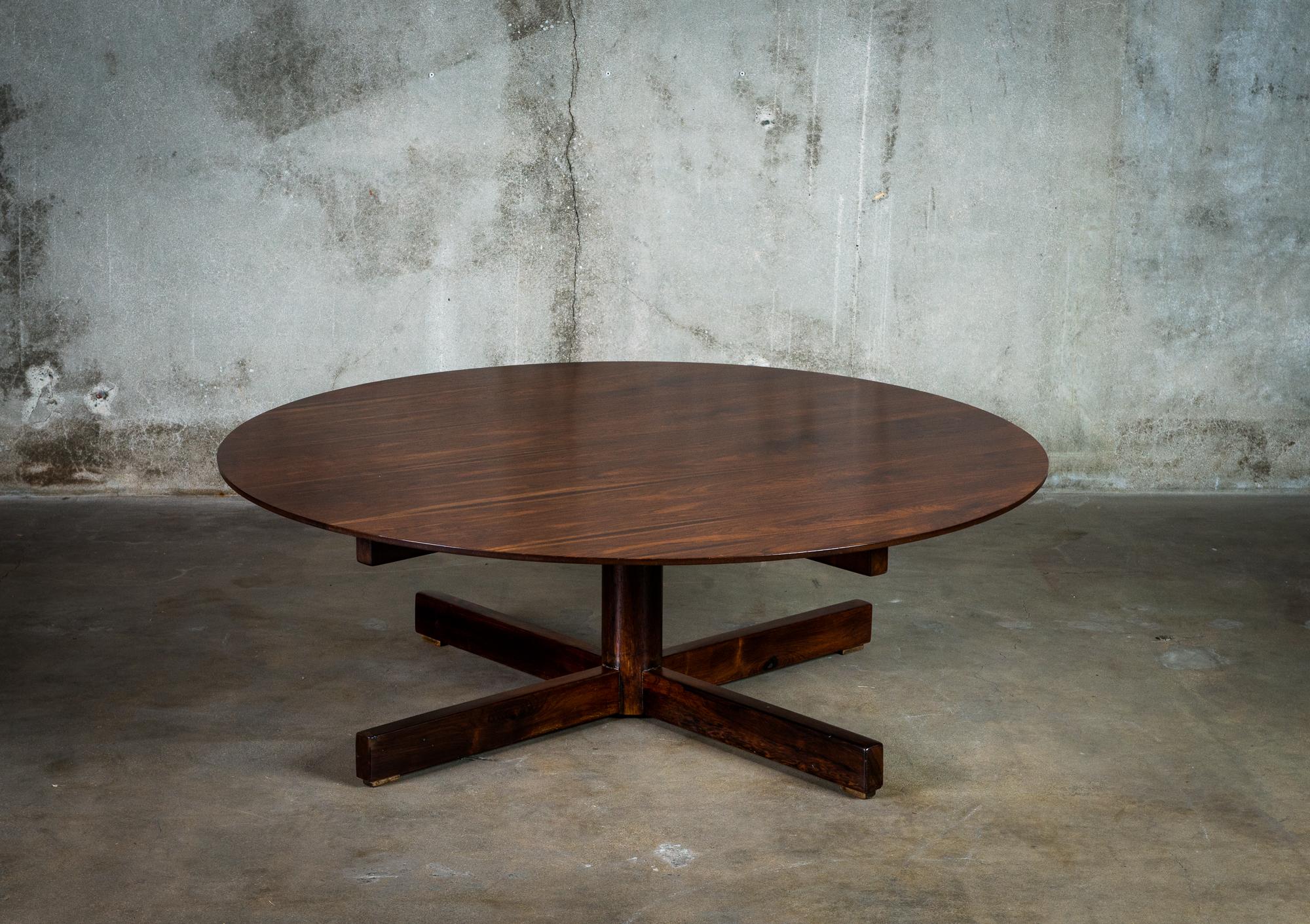 A rosewood coffee table by Jorge Zalszupin, 1960s.