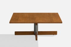 Jorge Zalszupin, Coffee Table, Wood, Metal, Brazil, 1970s
