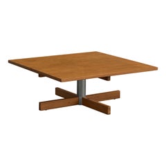 Jorge Zalszupin, Coffee Table, Wood, Metal, Brazil, 1970s