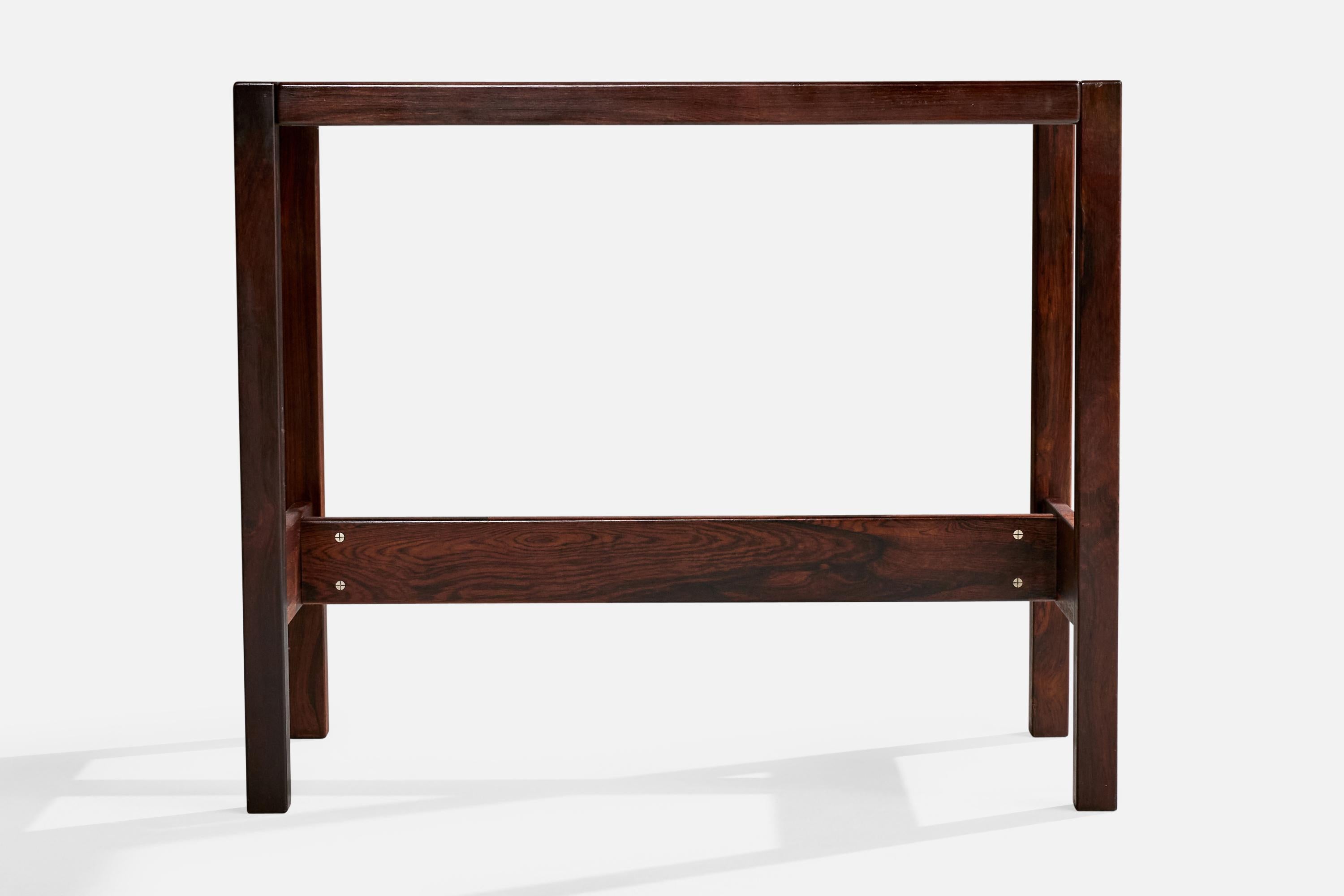 Jorge Zalszupin, Console Table, Rosewood, Brazil, 1970s In Good Condition For Sale In High Point, NC