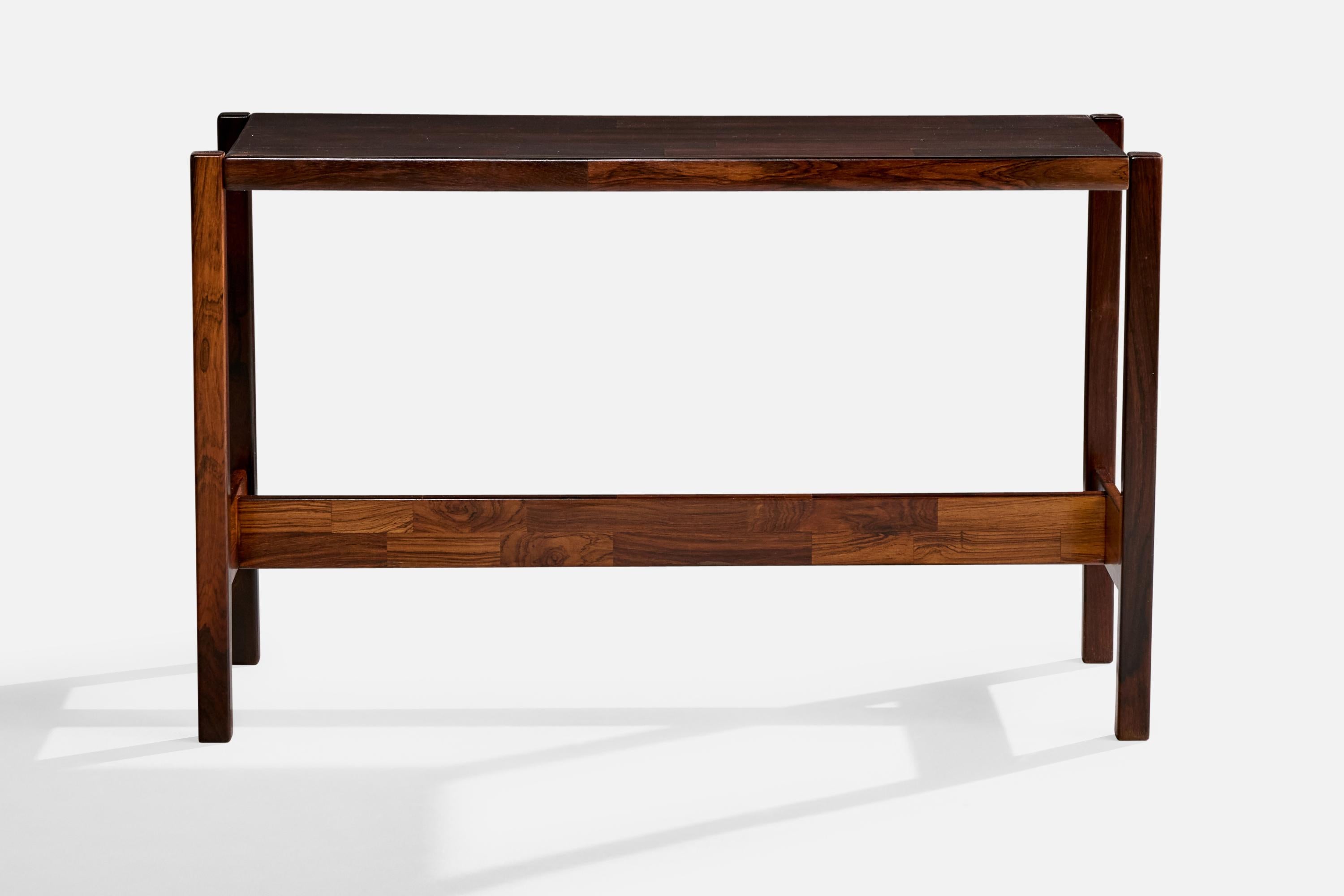 Mid-Century Modern Jorge Zalszupin, Console Table, Rosewood, Brazil, 1975 For Sale