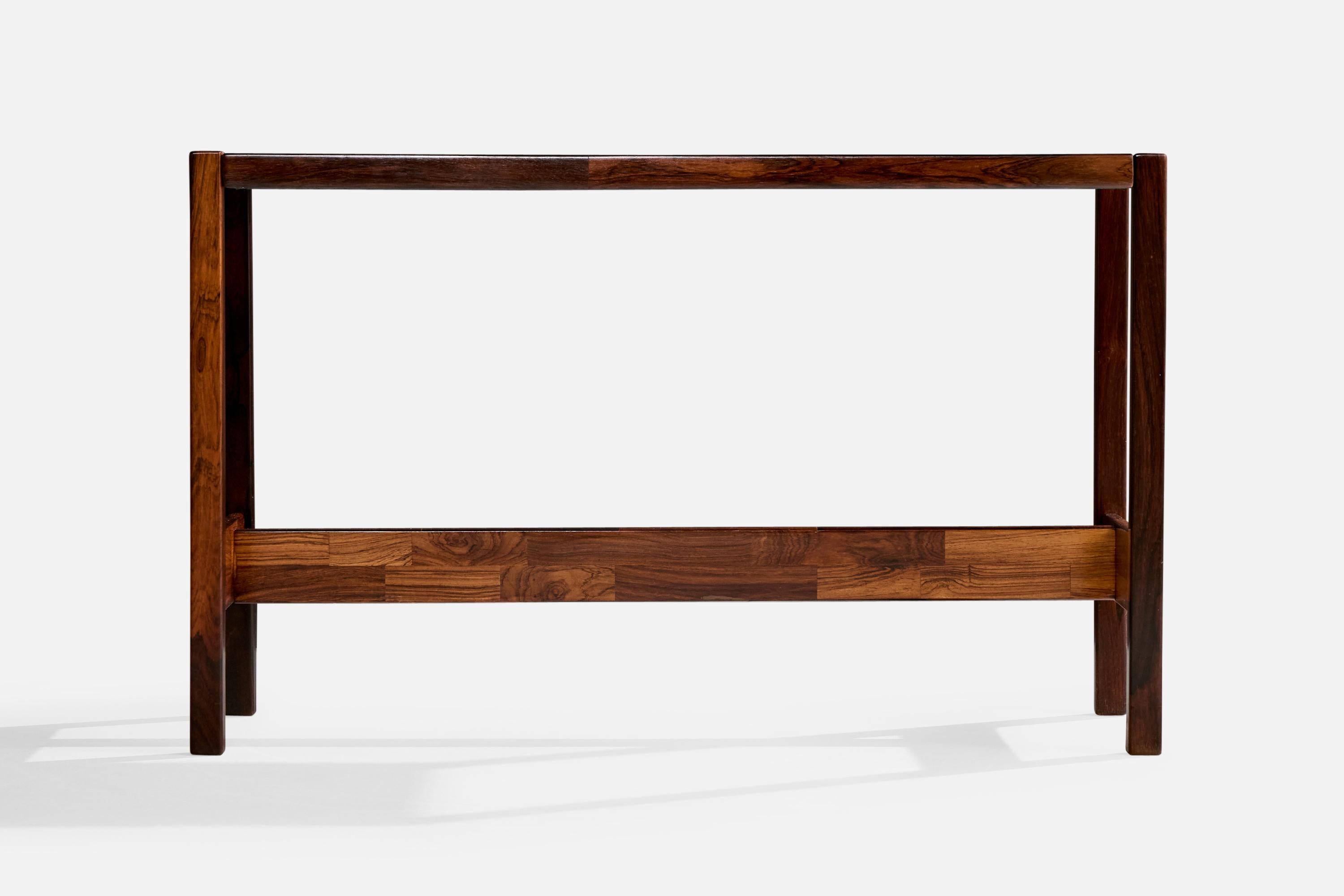 Jorge Zalszupin, Console Table, Rosewood, Brazil, 1975 In Good Condition For Sale In High Point, NC
