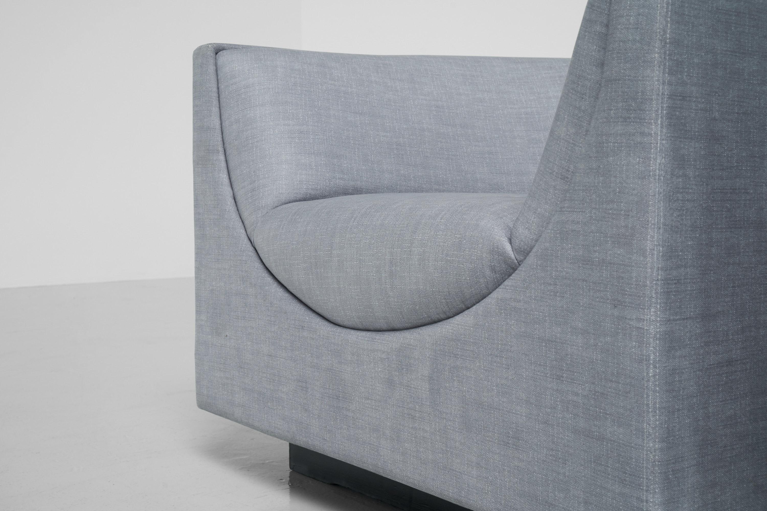 Jorge Zalszupin Cubo chairs grey L'Atelier 1970 1