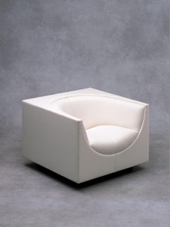 Jorge Zalszupin, 'Cubo' Lounge Chair in Wool, Brazil, 1970s
