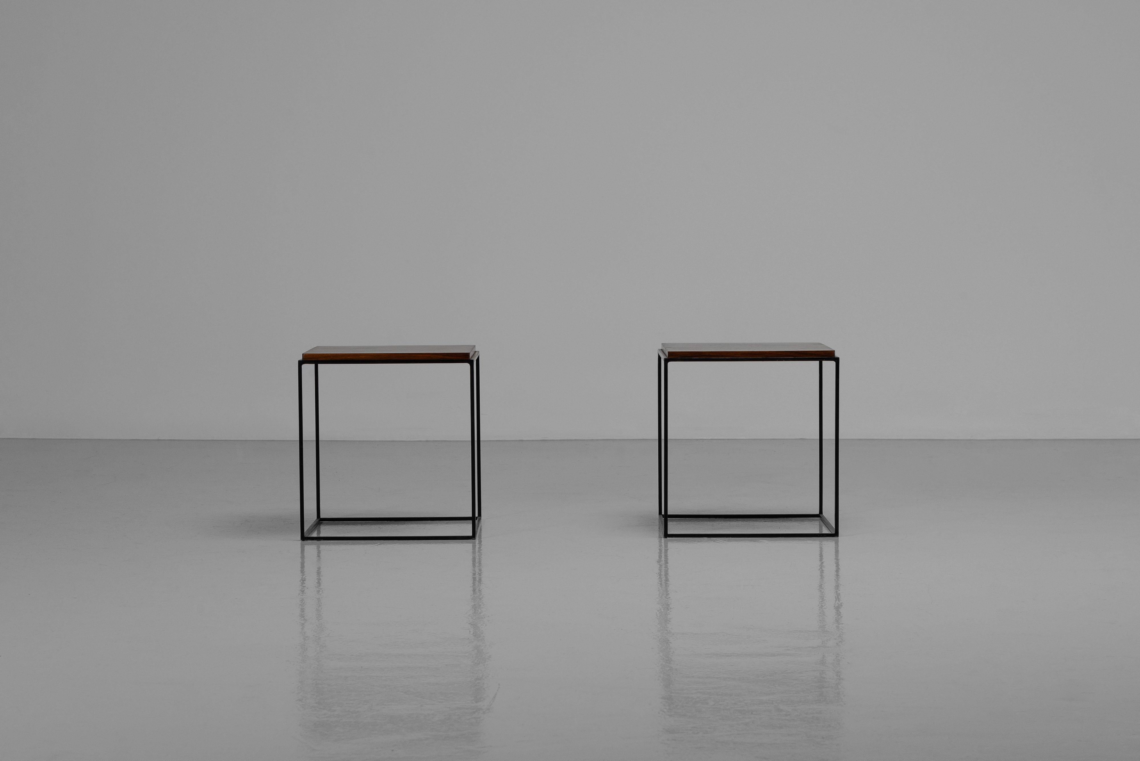 Jorge Zalszupin domino side tables L'Atelier Brazil 1959 In Good Condition For Sale In Roosendaal, Noord Brabant