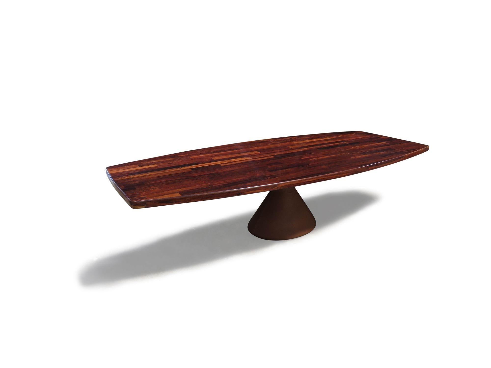 Brazilian Jorge Zalszupin L'atelier Guanabara Rosewood Dining or Conference Pedestal Table For Sale