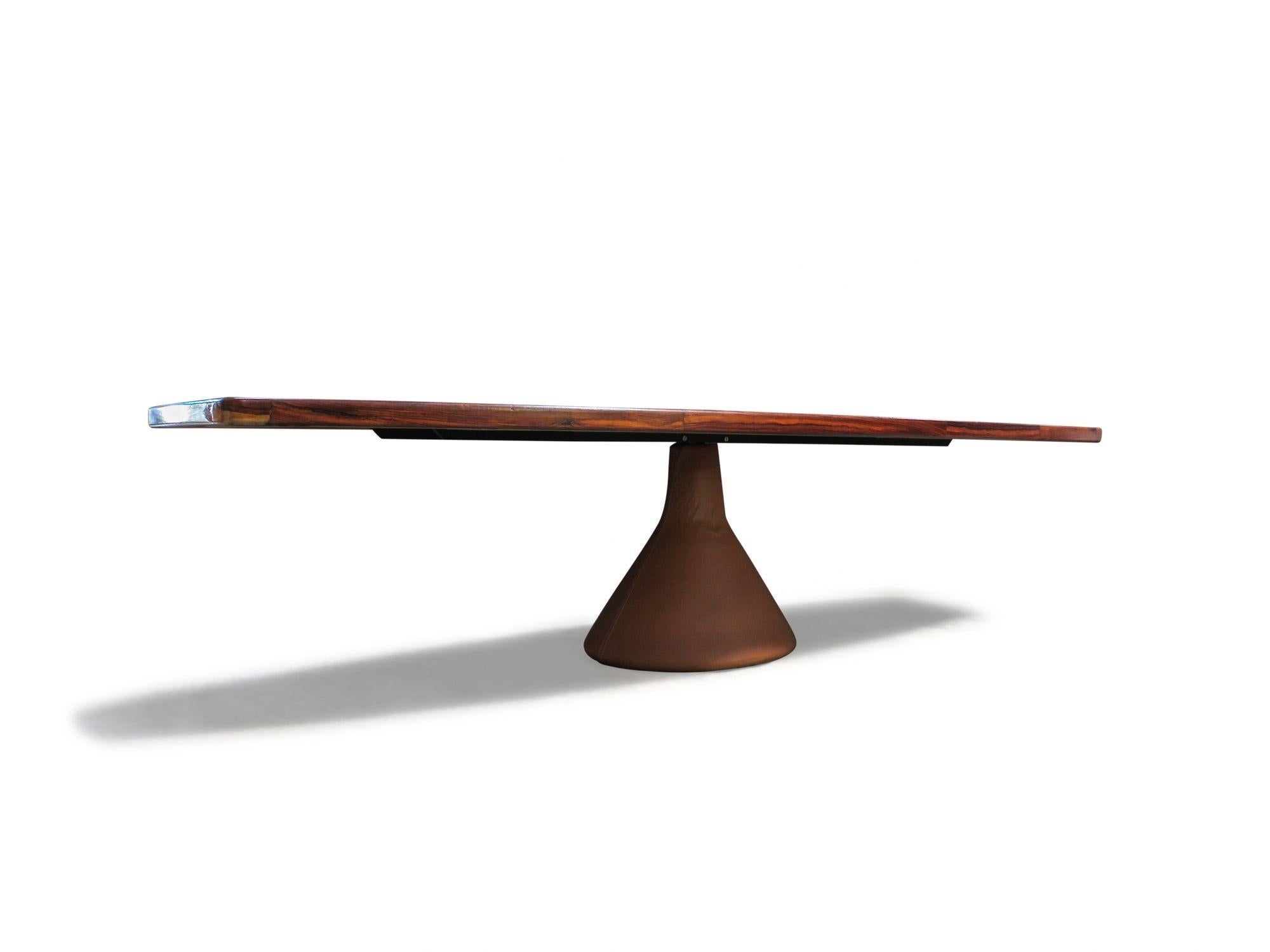 Brazilian Jorge Zalszupin L'atelier Guanabara Rosewood Dining or Conference Pedestal Table