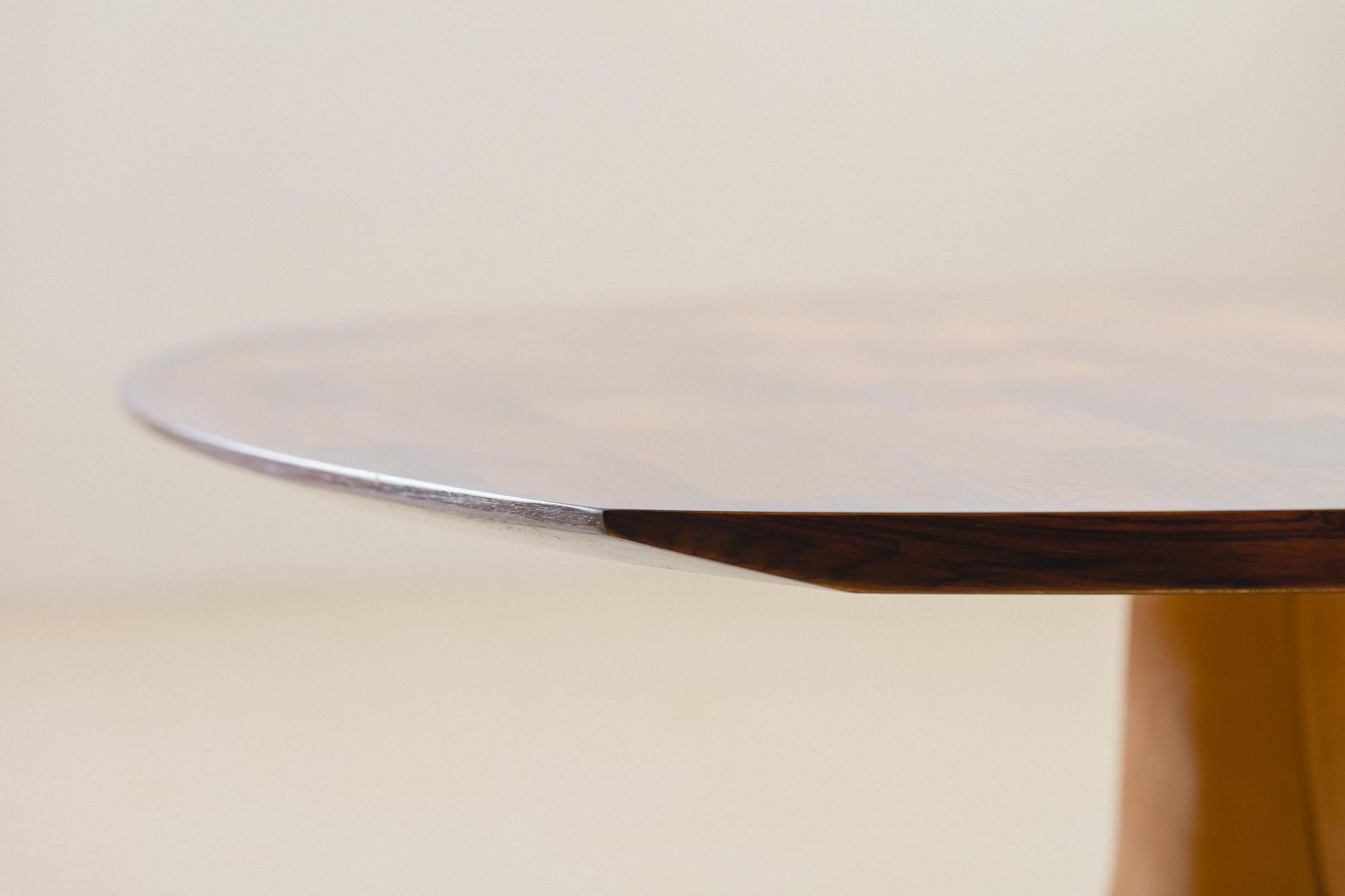 Mid-Century Modern Jorge Zalszupin 'Guanabara' Rosewood Vintage Dining Table, 1960s, Brazil For Sale