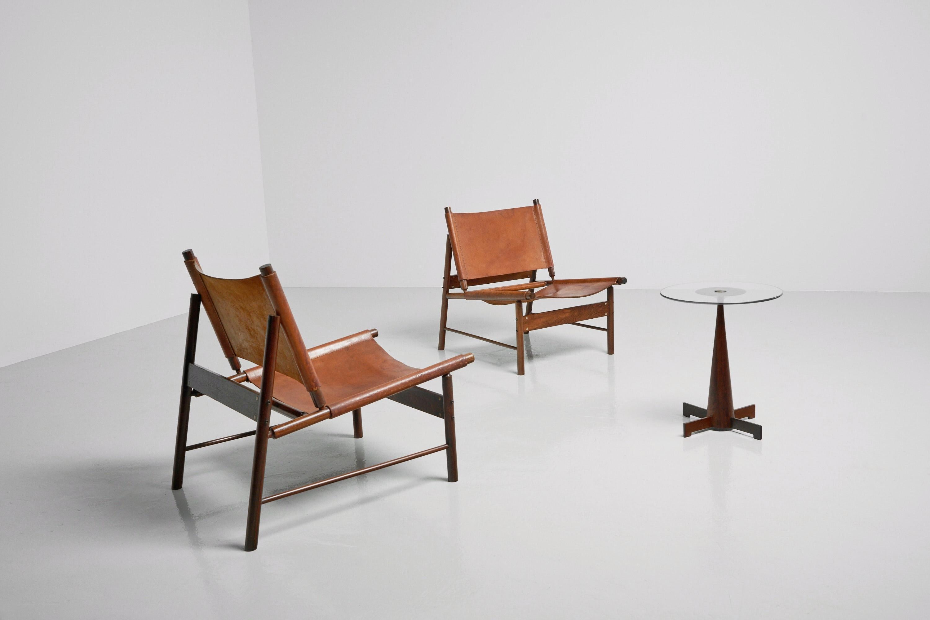 Mid-Century Modern Jorge Zalszupin Jockey Lounge Chairs L'atalier Brazil 1959