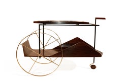 Jorge Zalszupin - JZ Tea Trolley, Carrinho de Chá, L´Atelier, 1959 , orig. label