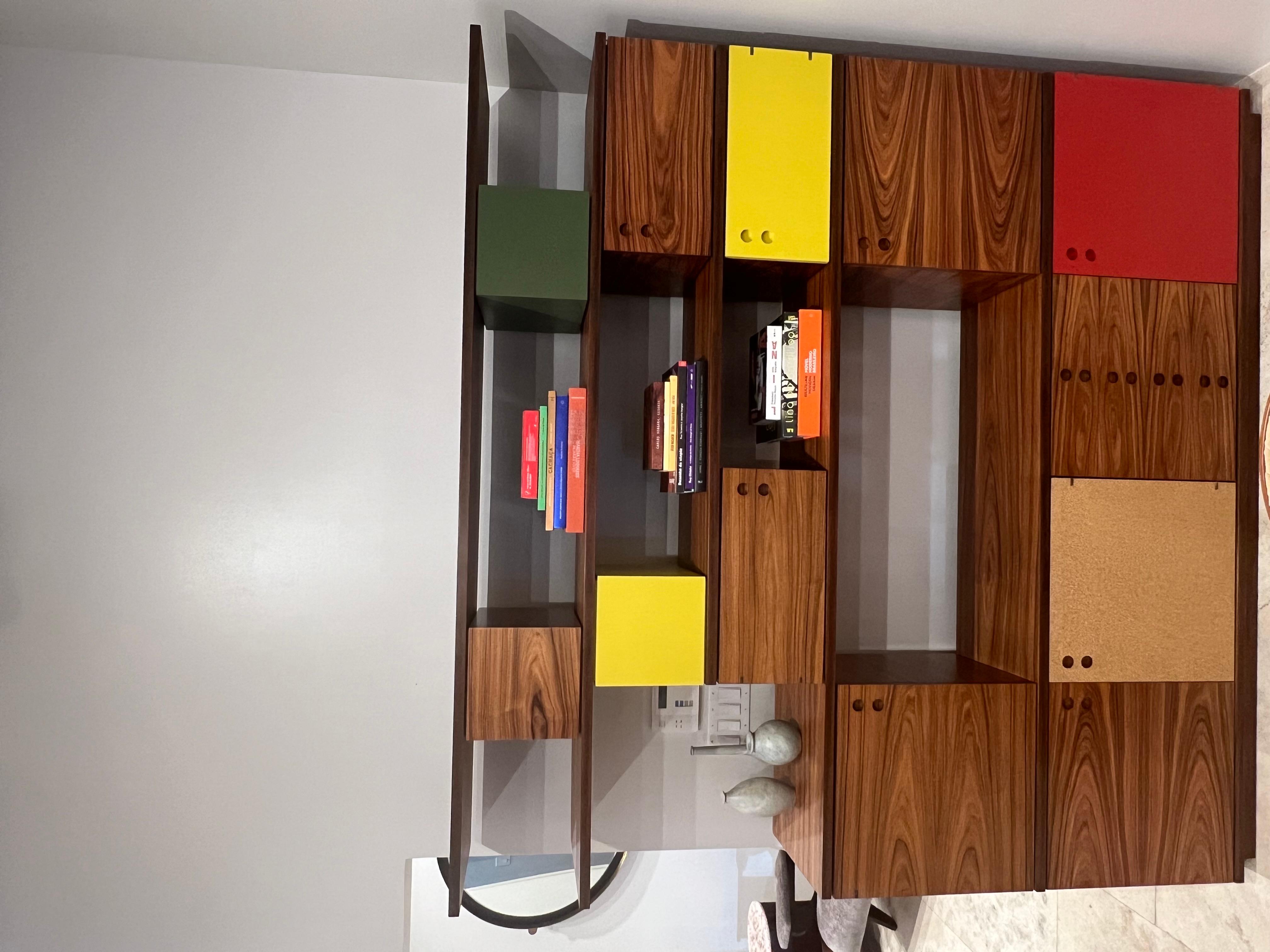 Kovacs bookcase
1959 / re-edited2019

A collection of modular module in Pau Ferro wood designed by Jorge Zalszupin in the 1950s/60s, inspired by the arrangement and colors commissioned by the Kovacs family in the 1960s.

Jorge Zalszupin born in