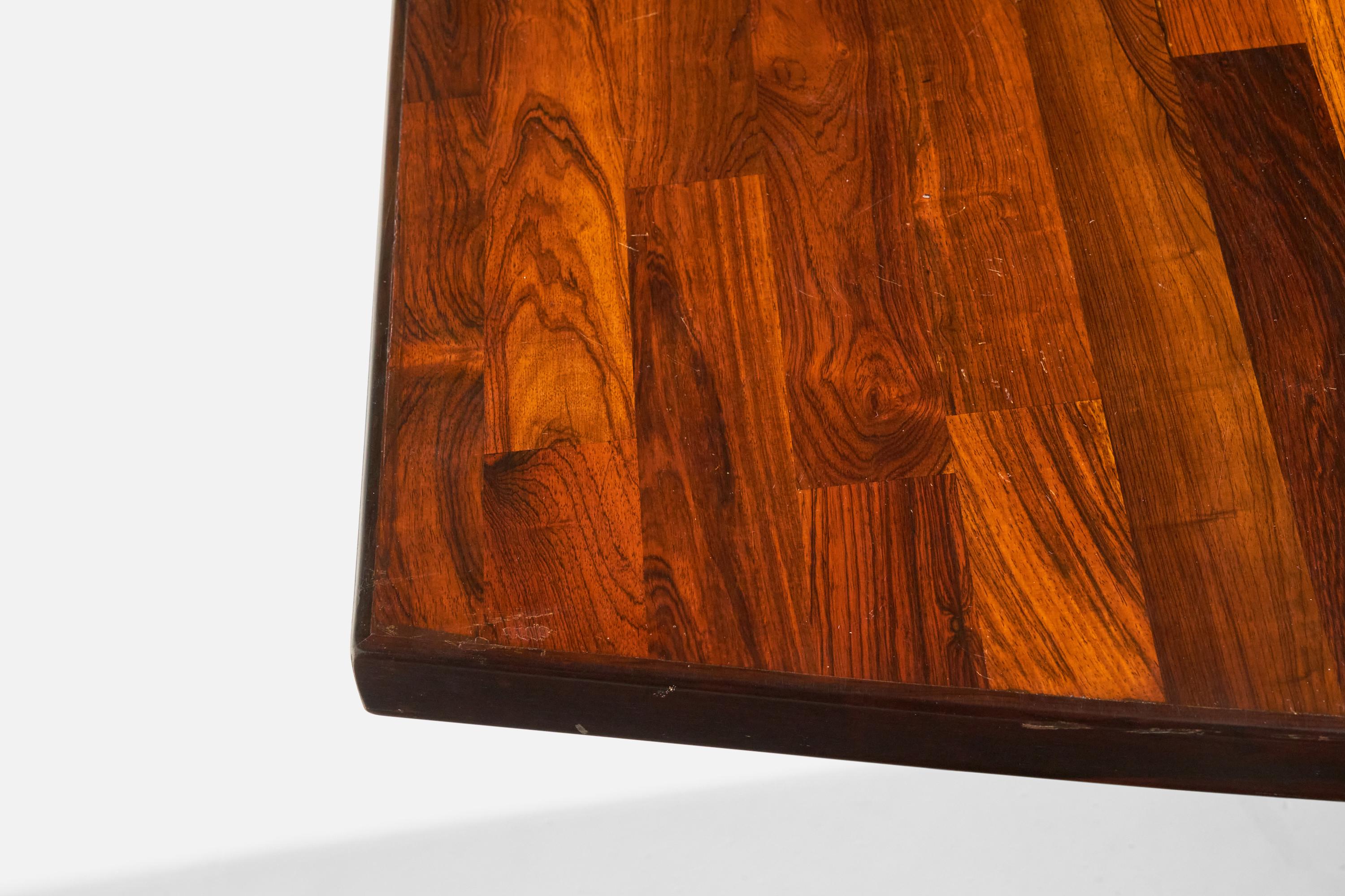 Grande table de salle à manger Jorge Zalszupin, Imbuia, cuir,  Béton, Brésil, années 1960 en vente 6