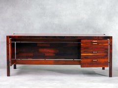 Jorge Zalszupin, Grande scrivania 'Diplomata' per L'Atelier, 1960, Brasile, Palissandro