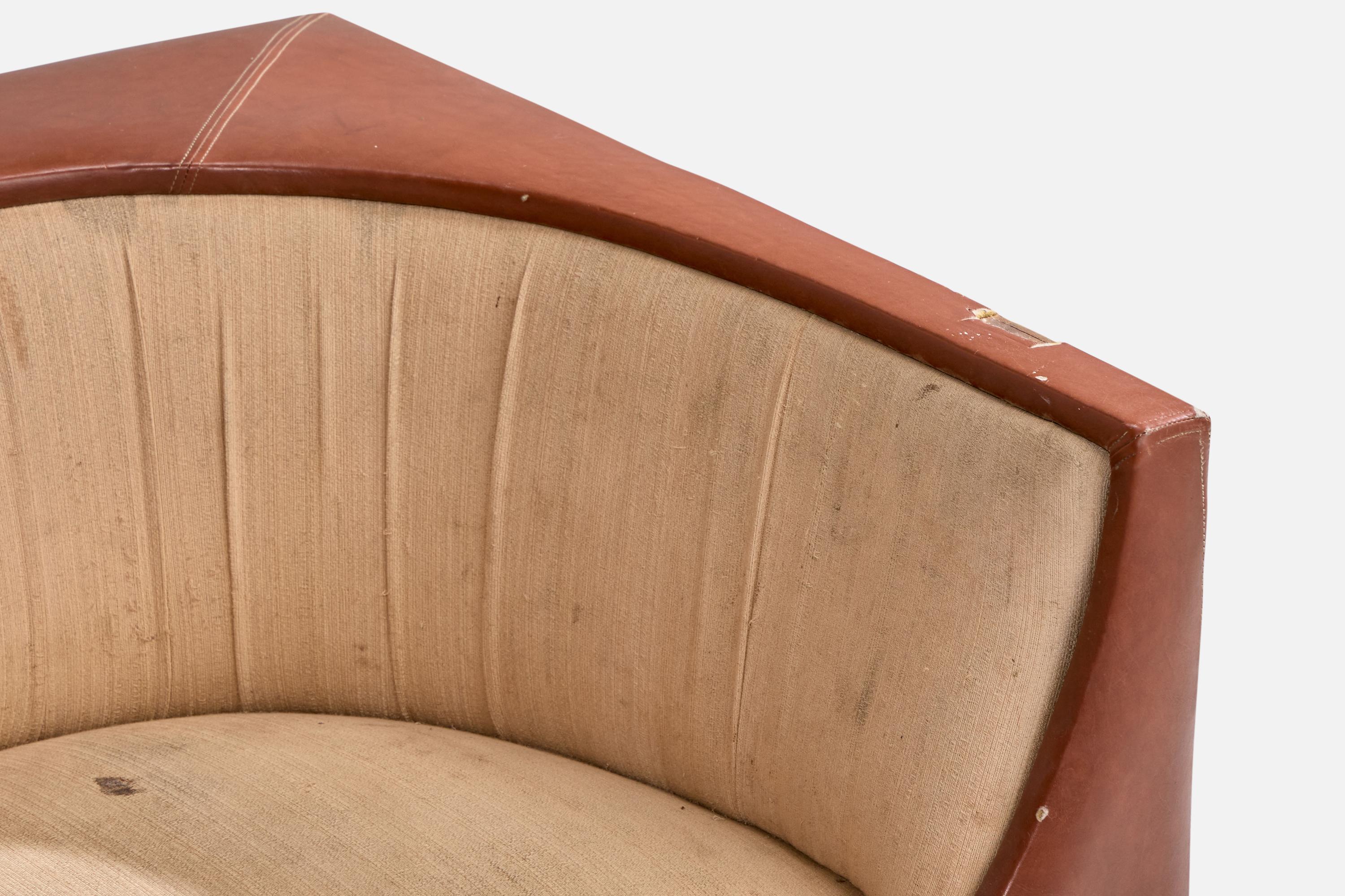 Jorge Zalszupin, Lounge Chairs, Leatherette, Fabric, Brazil, 1969 For Sale 4