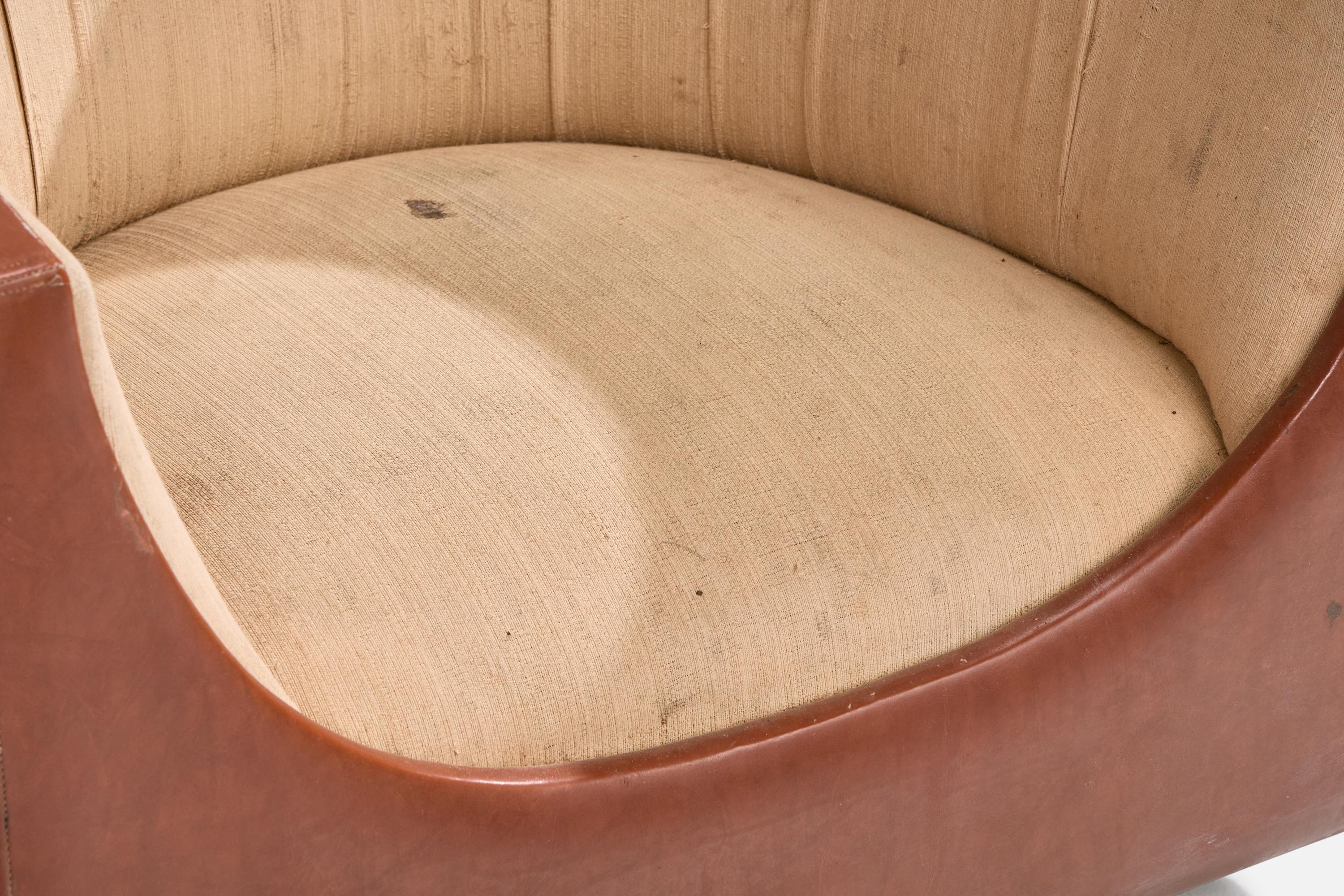 Jorge Zalszupin, Lounge Chairs, Leatherette, Fabric, Brazil, 1969 For Sale 5