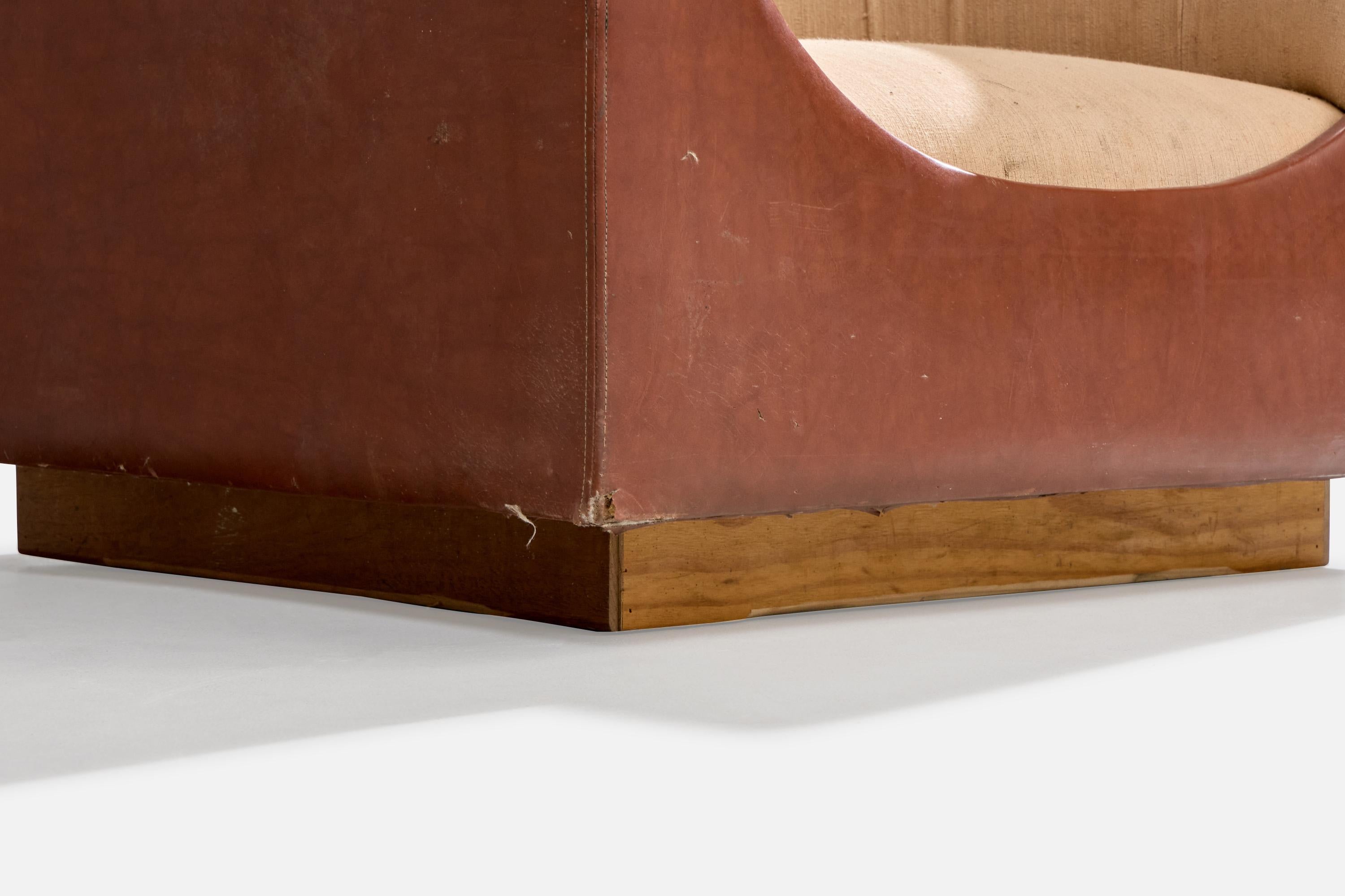 Jorge Zalszupin, Lounge Chairs, Leatherette, Fabric, Brazil, 1969 For Sale 6