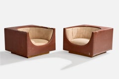 Jorge Zalszupin, Lounge Chairs, Leatherette, Fabric, Brazil, 1969