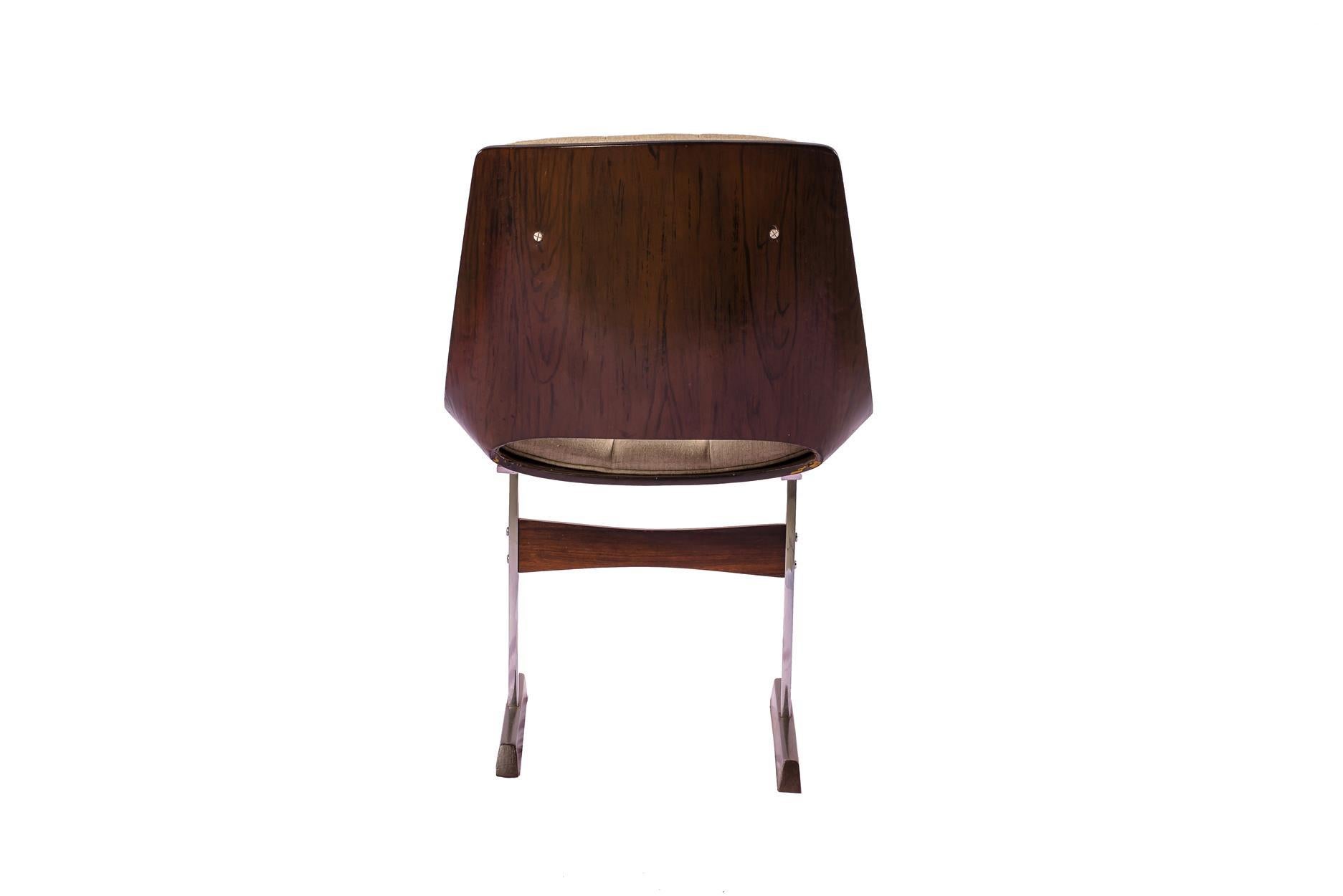 Mid-Century Modern Jorge Zalszupin Marina Set of 8 Rosewood Brazilian Dining Chairs