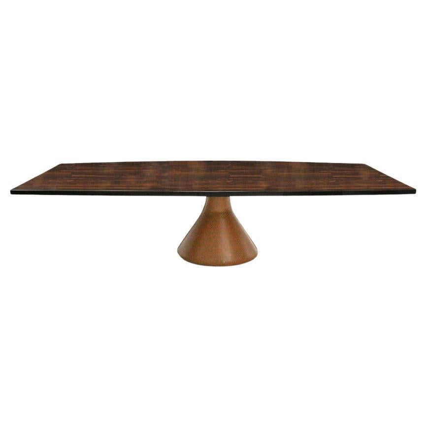 Jorge Zalszupin Modern Wood and Concrete "Guanabara" Brazilian Table