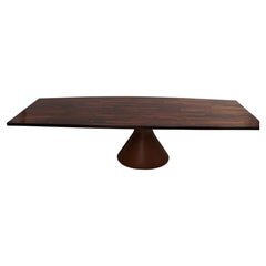 Vintage Jorge Zalszupin Modern Wood and Concrete "Guanabara" Dining Table