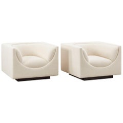 Jorge Zalszupin Pair of Cubo Chairs L’Atelier Brazil, Brazil, 1970