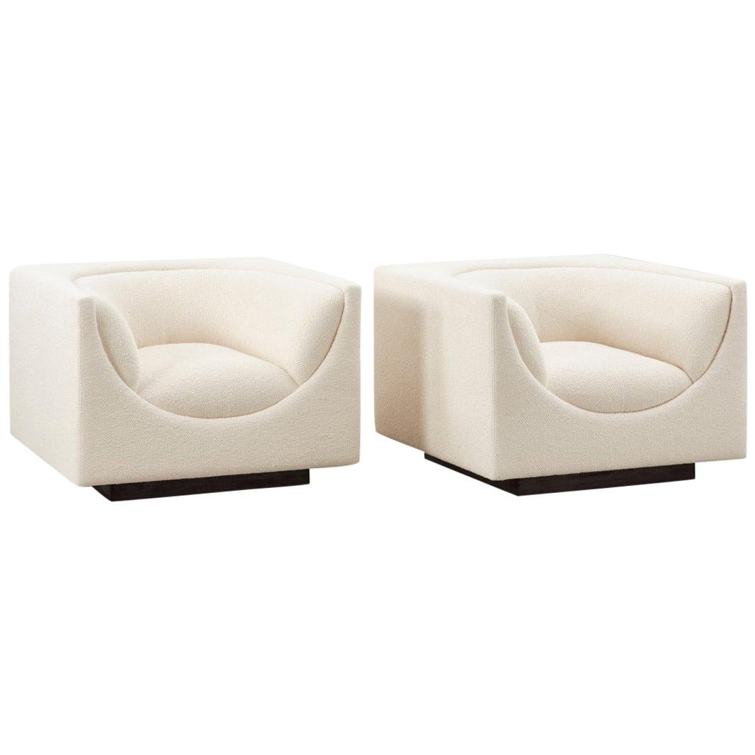 Jorge Zalszupin Pair of Cubo Chairs L’Atelier Brazil, Brazil, 1970