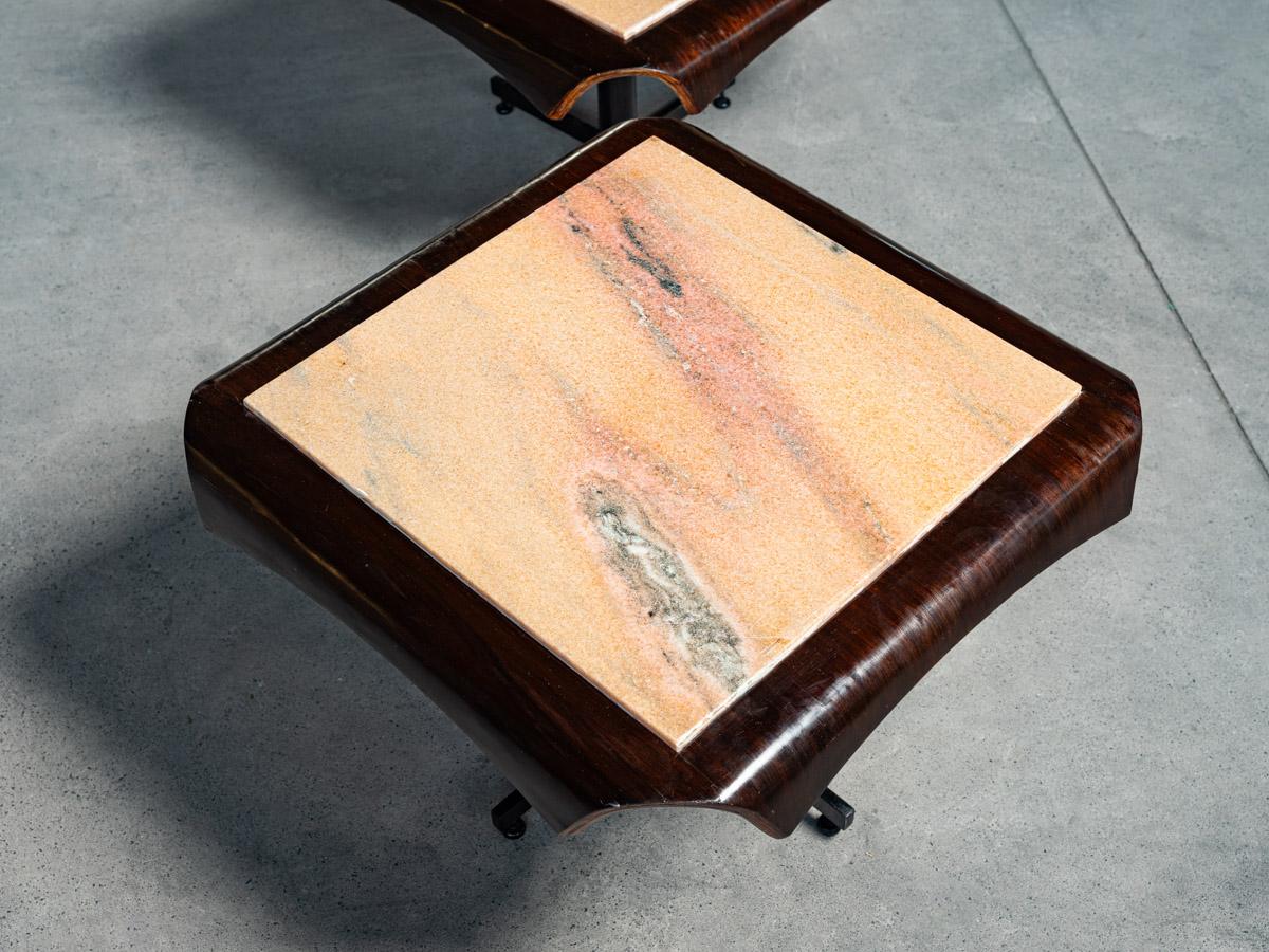 Brésilien Jorge Zalszupin. Paire de tables d'appoint, c. 1960 en vente