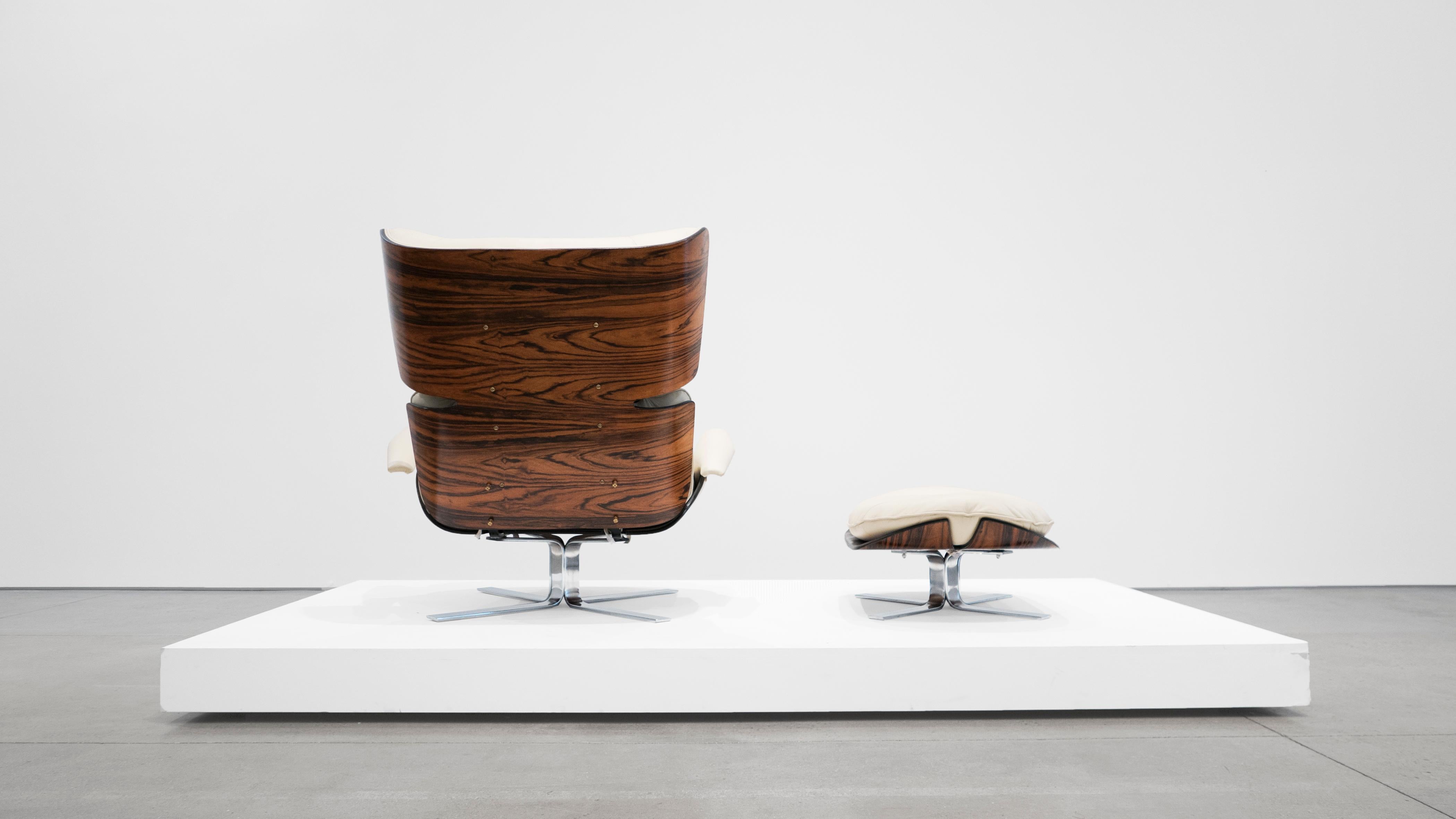 Mid-Century Modern Jorge Zalszupin, Paulistana Lounge Chair and Ottoman, 1956-1965