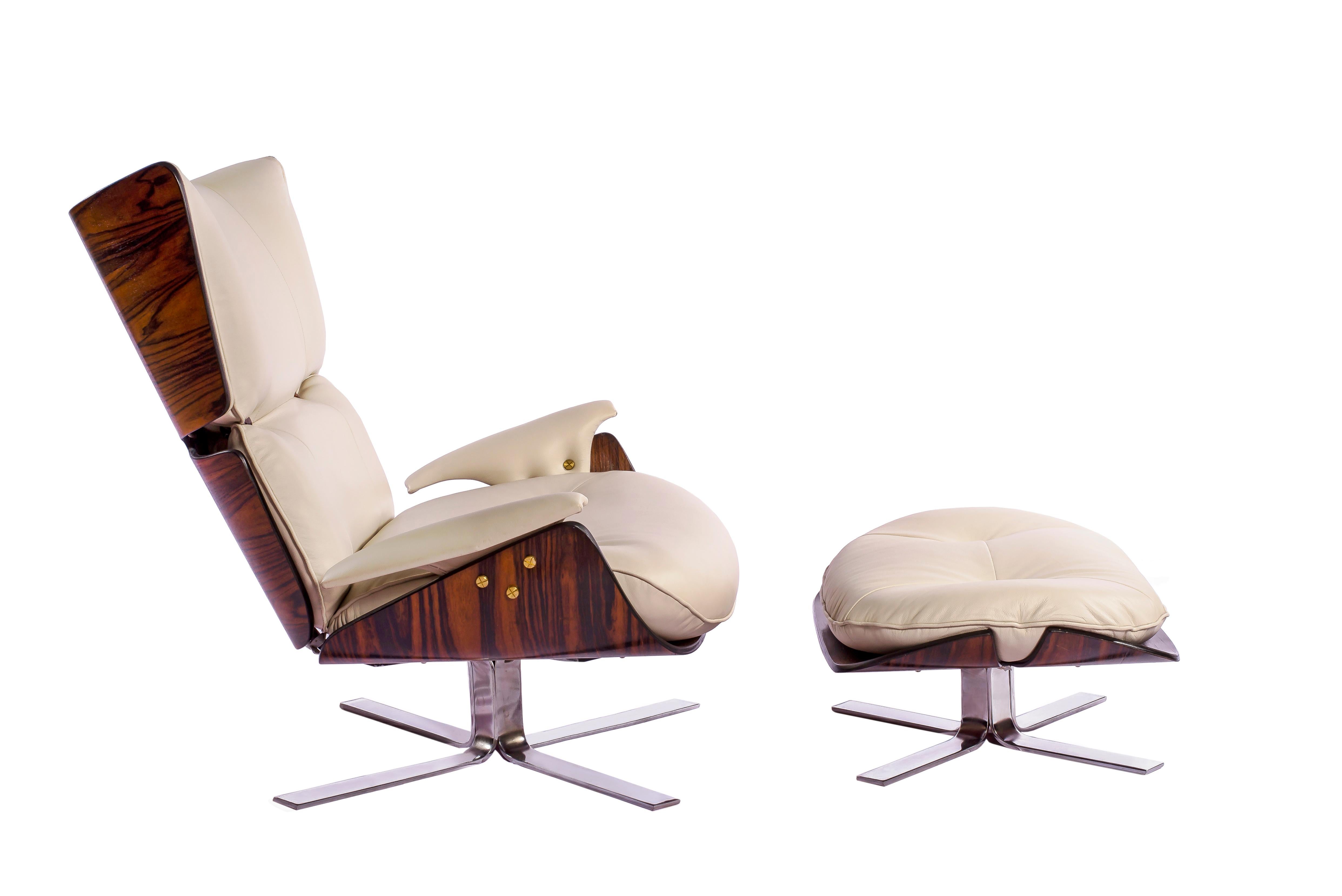 Brazilian Jorge Zalszupin, Paulistana Lounge Chair and Ottoman, 1956-1965