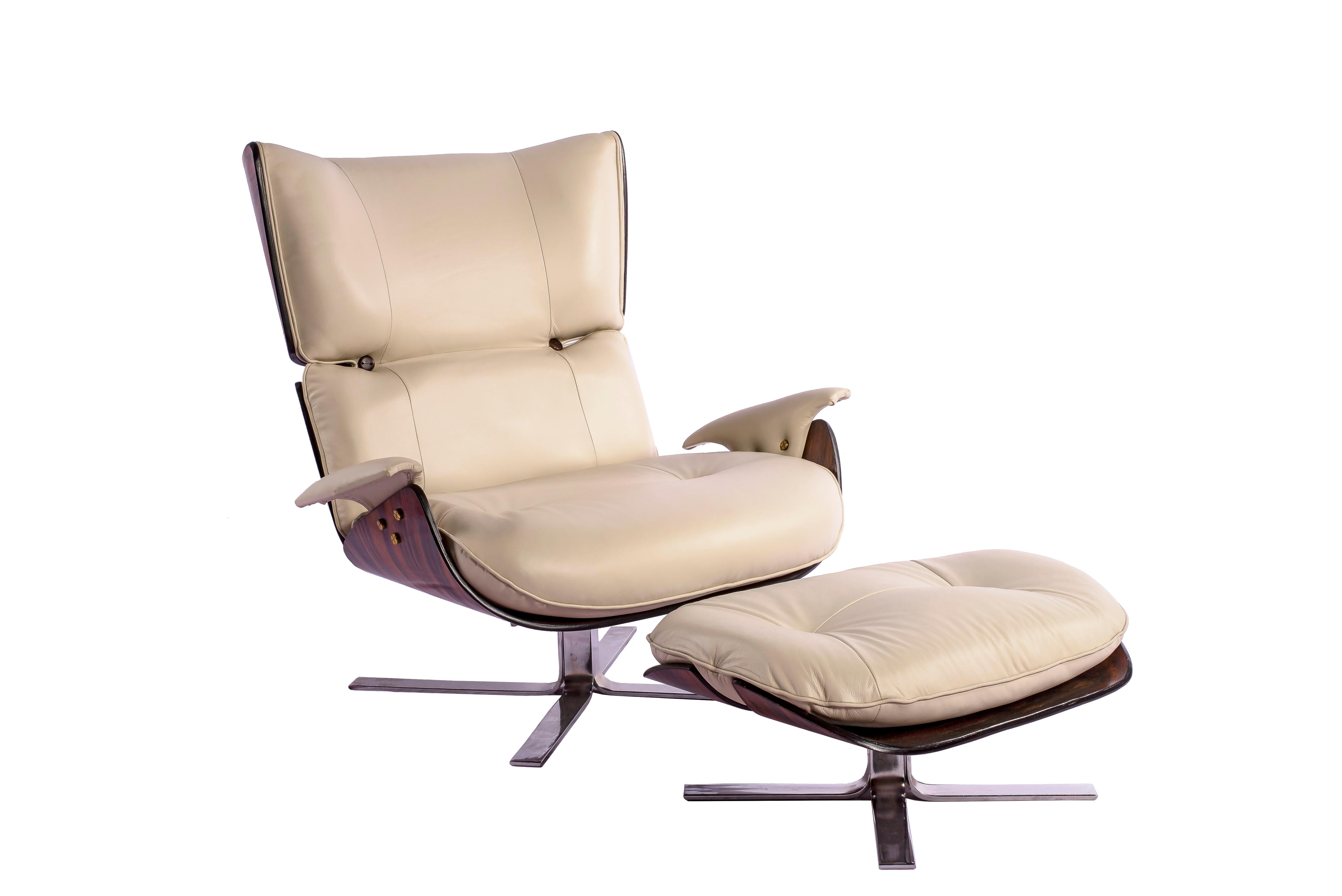 Mid-20th Century Jorge Zalszupin, Paulistana Lounge Chair and Ottoman, 1956-1965