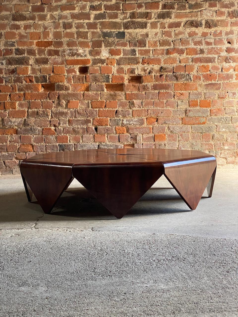 Brazilian Jorge Zalszupin Petalas Coffee Table by L' Atelier Brazil, circa 1960