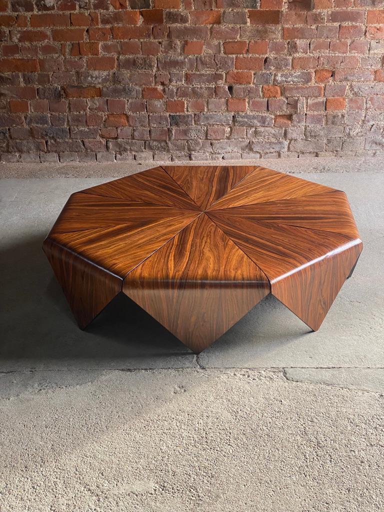 Wood Jorge Zalszupin Petalas Pau Ferro Coffee Table by L' Atelier circa 1960