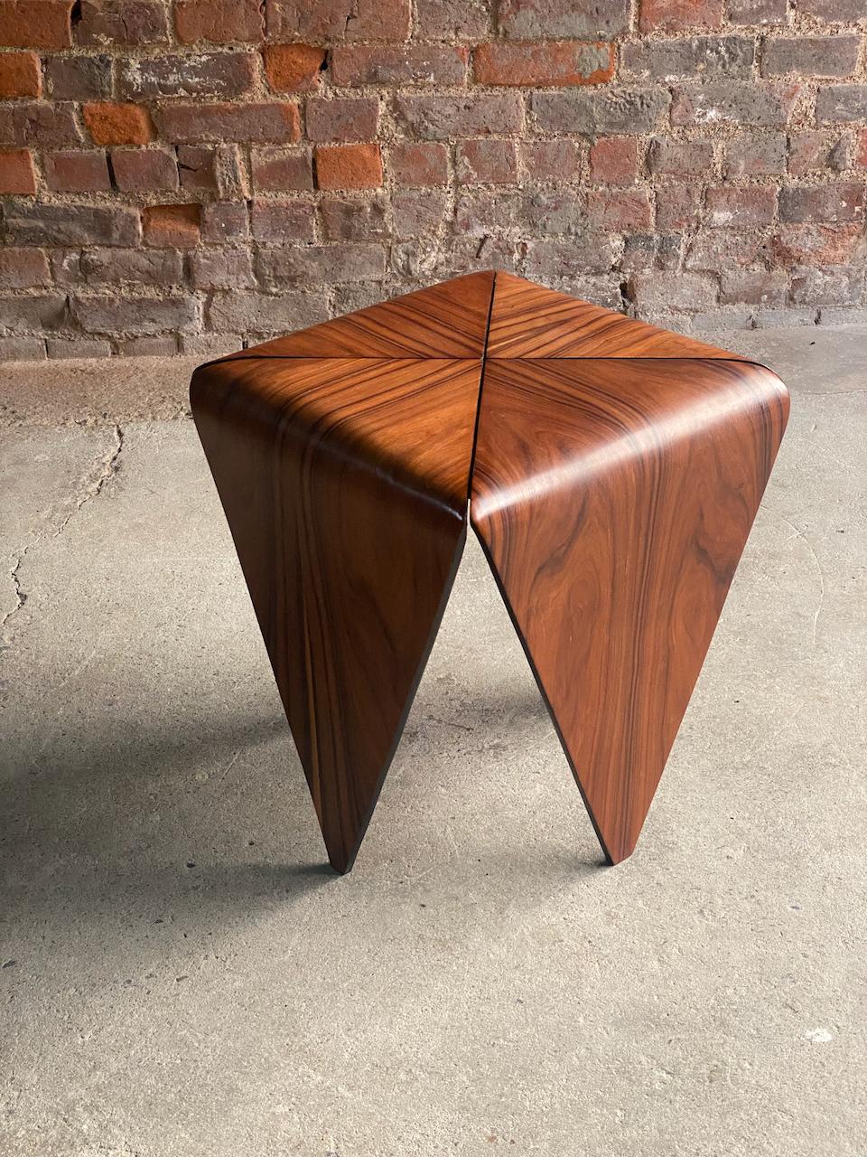 Wood Jorge Zalszupin Petalas Side Table by L' Atelier circa 1960